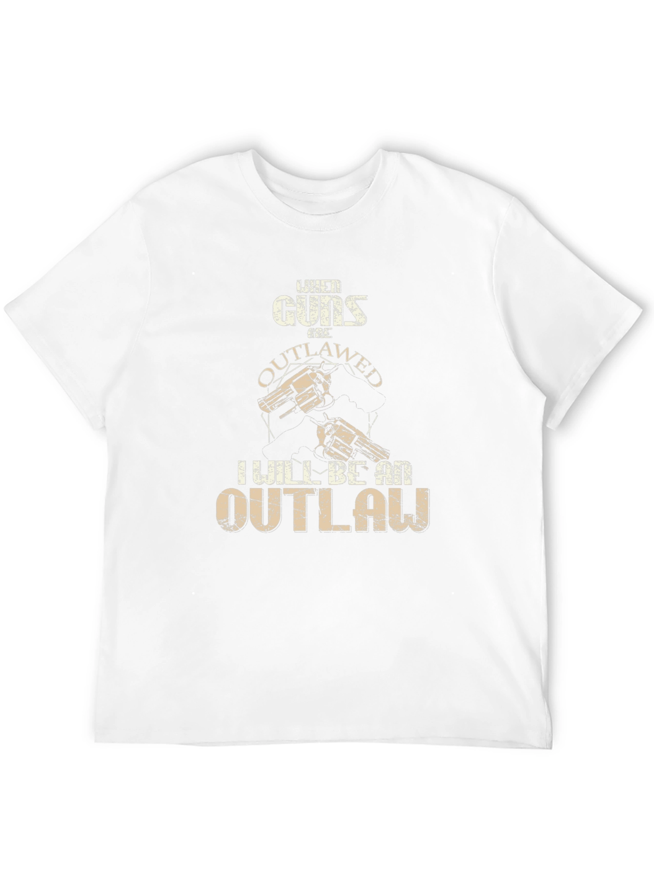 Black Guns Outlawed Graphic Tee - Western Style view 12