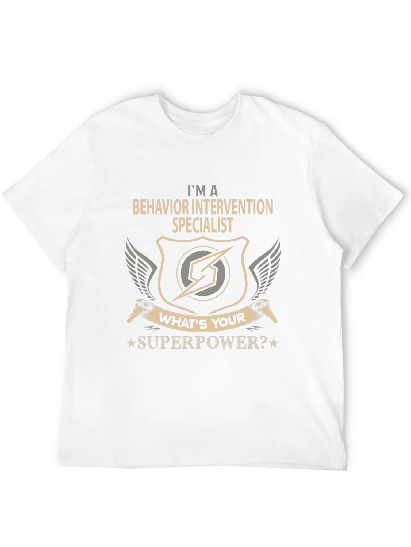 Black Behavior Intervention Specialist Superpower T-Shirt view 12