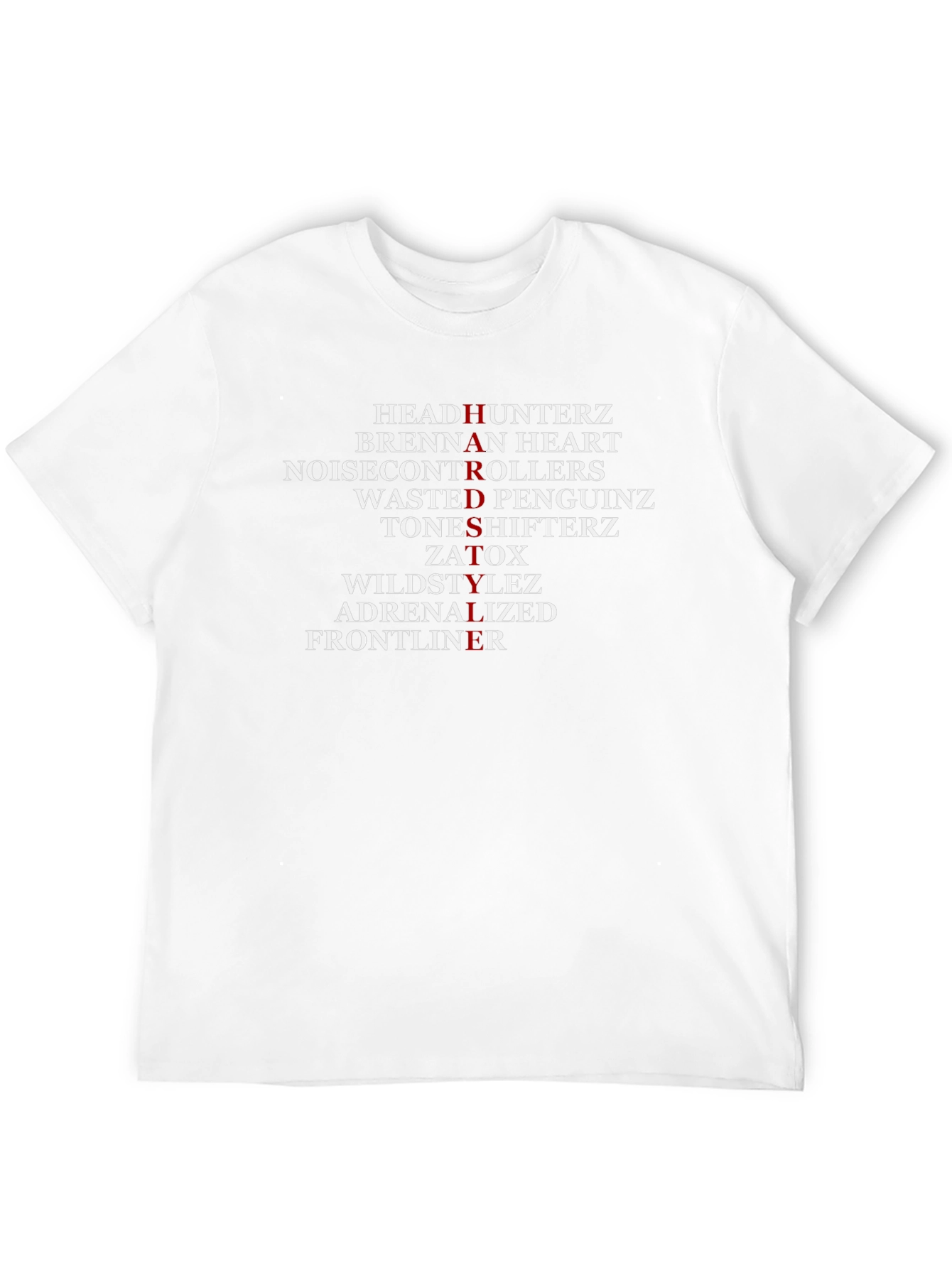 Black Hardstyle DJ Names T-Shirt - Music Festival Rave view 12