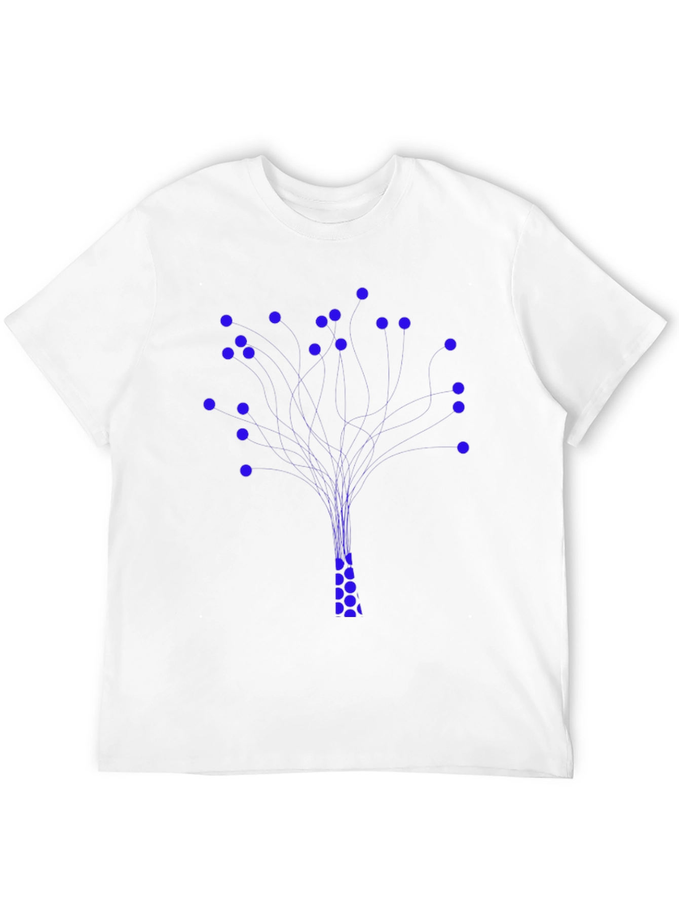 Black Abstract Tree Graphic Tee - Black Cotton Blend view 12