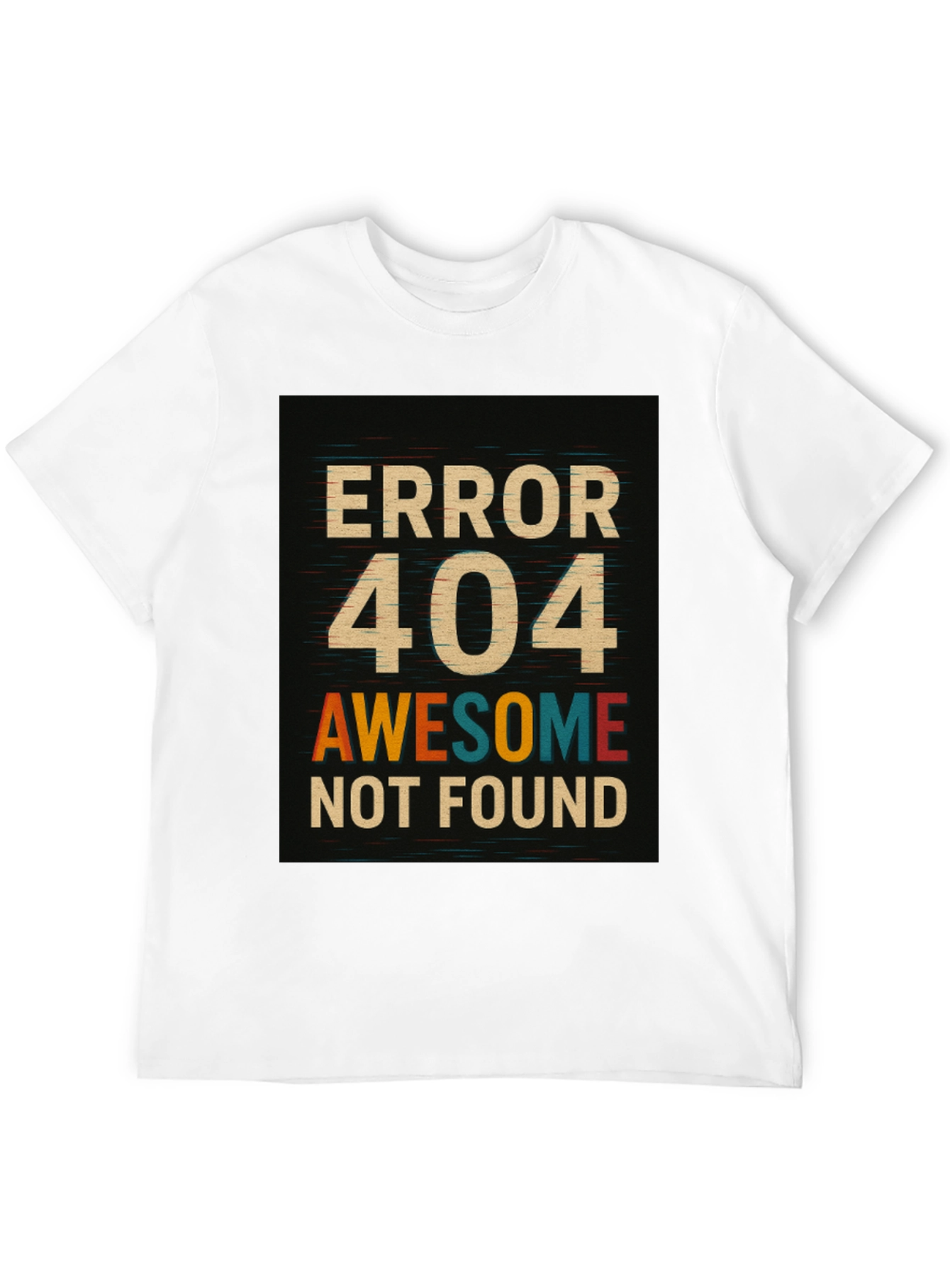 Black Error 404 Awesome Not Found Black T-Shirt view 12