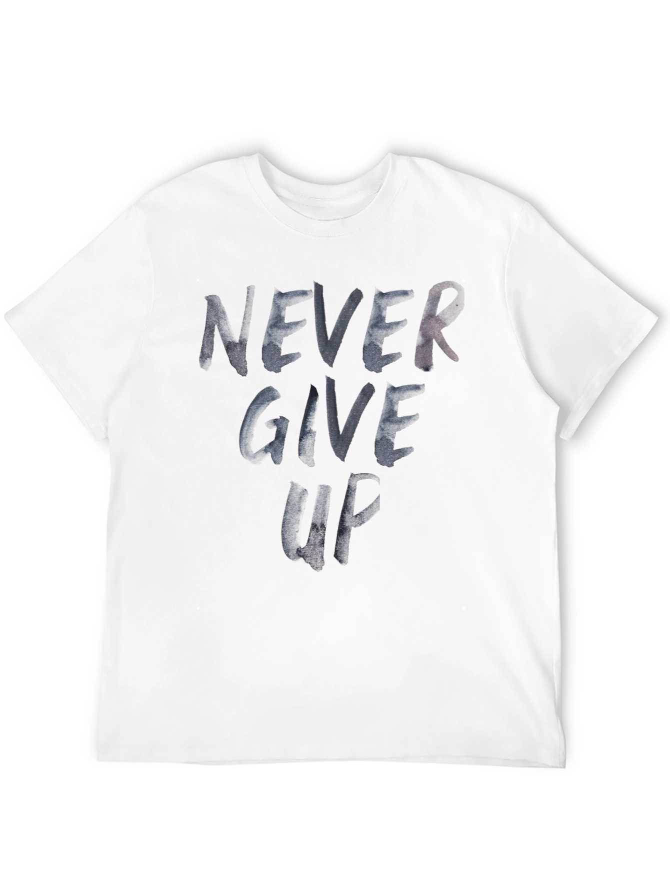 Black Never Give Up Graphic Print T-Shirt view 12