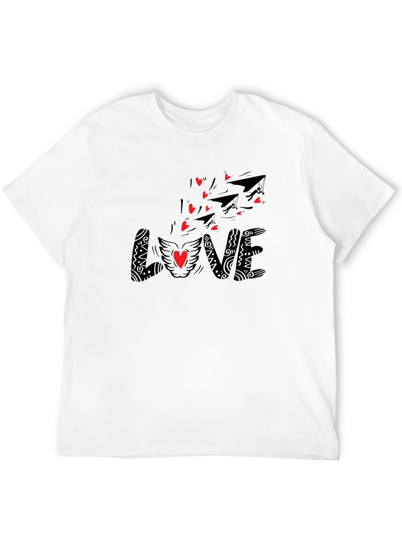 Black Love Heart T-Shirt - Valentine's Day view 12