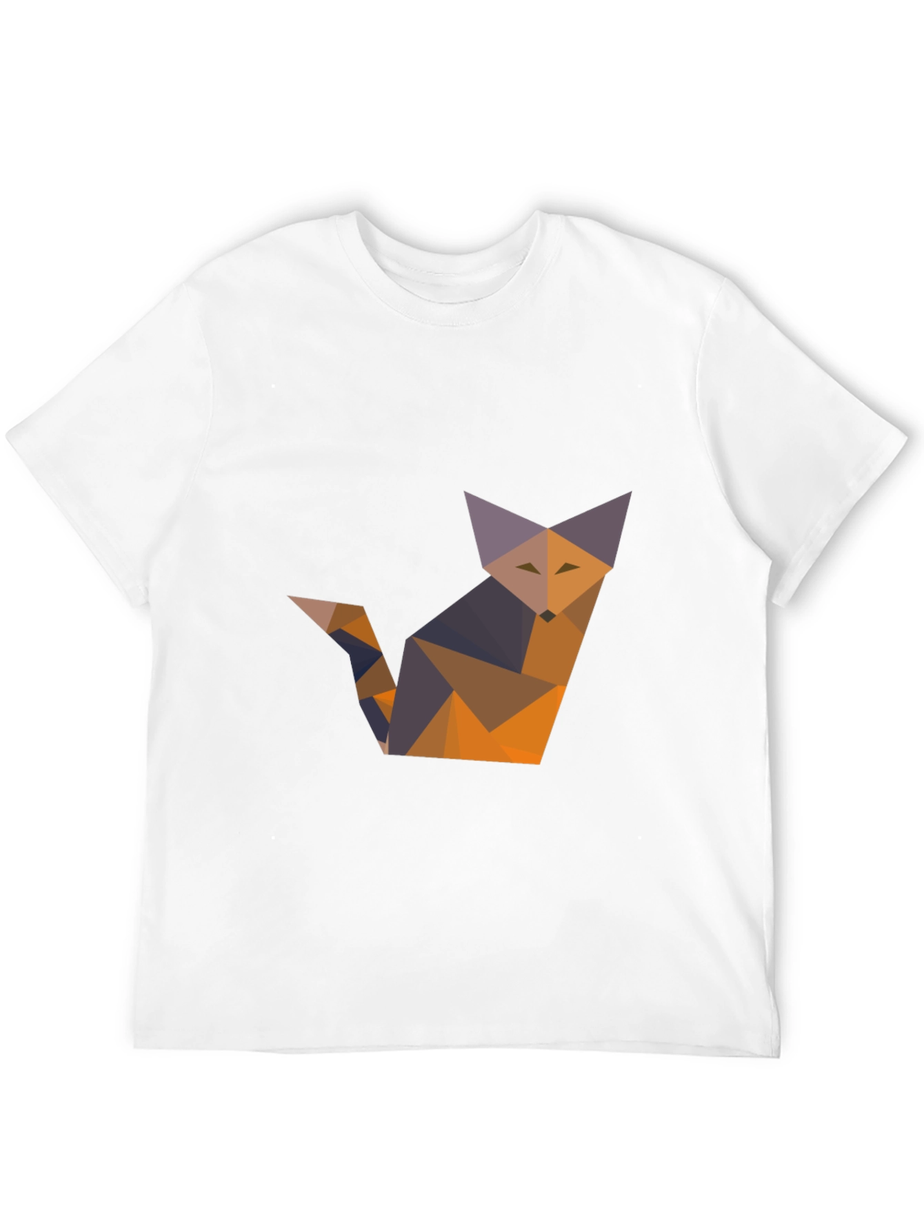 Black Geometric Fox T-Shirt - Modern Graphic Tee view 12