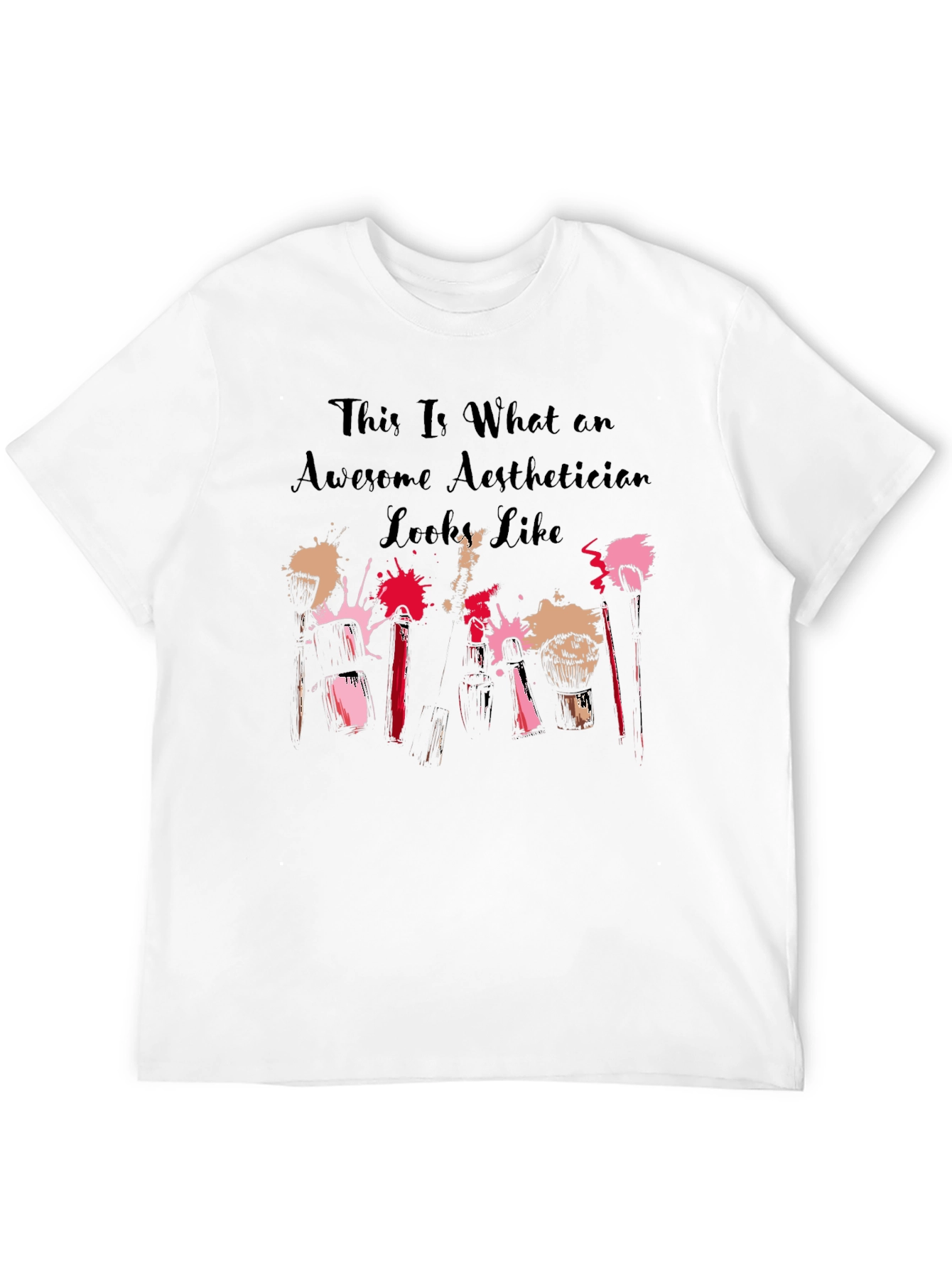 Black Awesome Aesthetician T-Shirt view 12