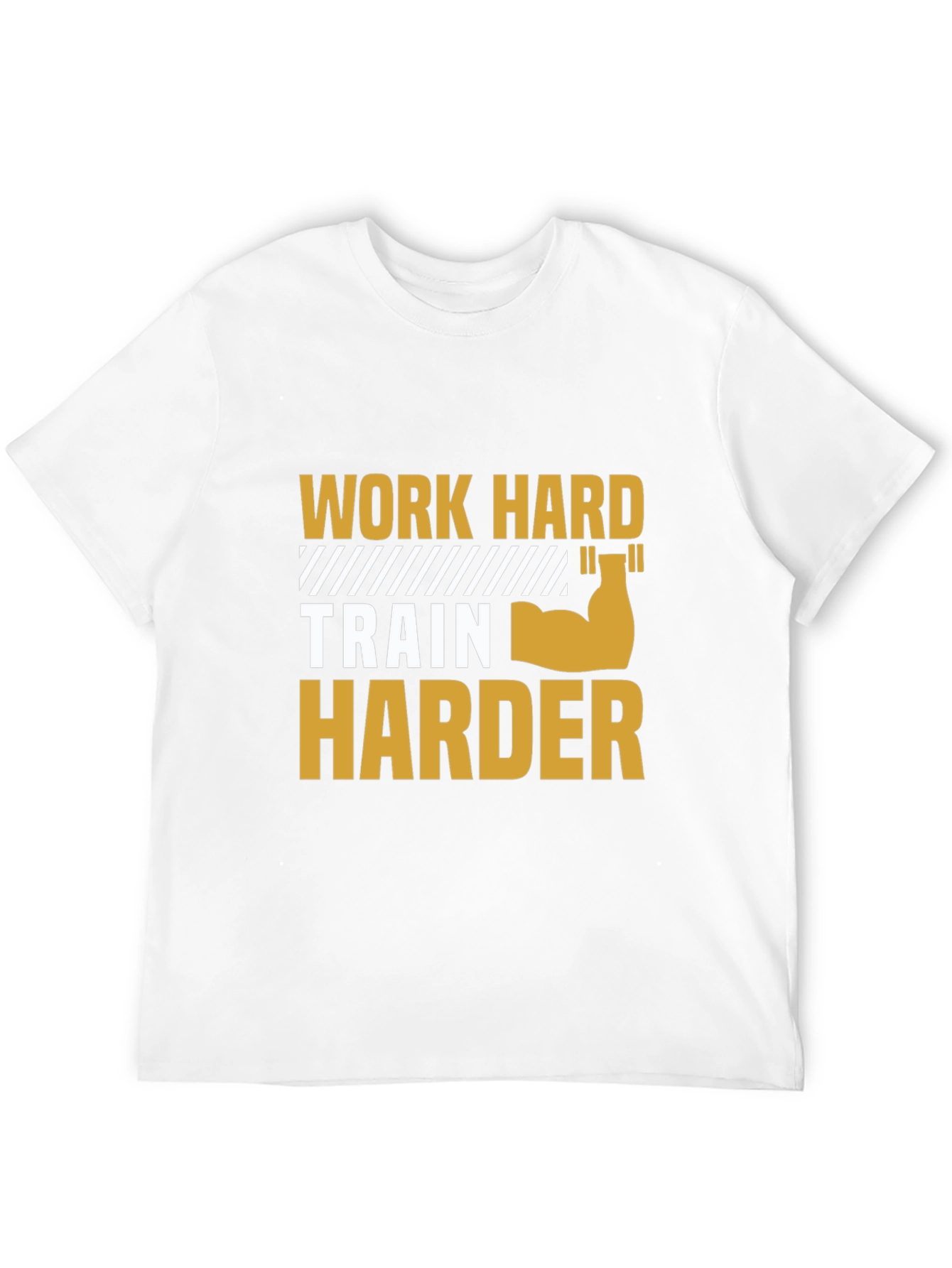 Black Work Harder Train Harder Gym T-Shirt view 12
