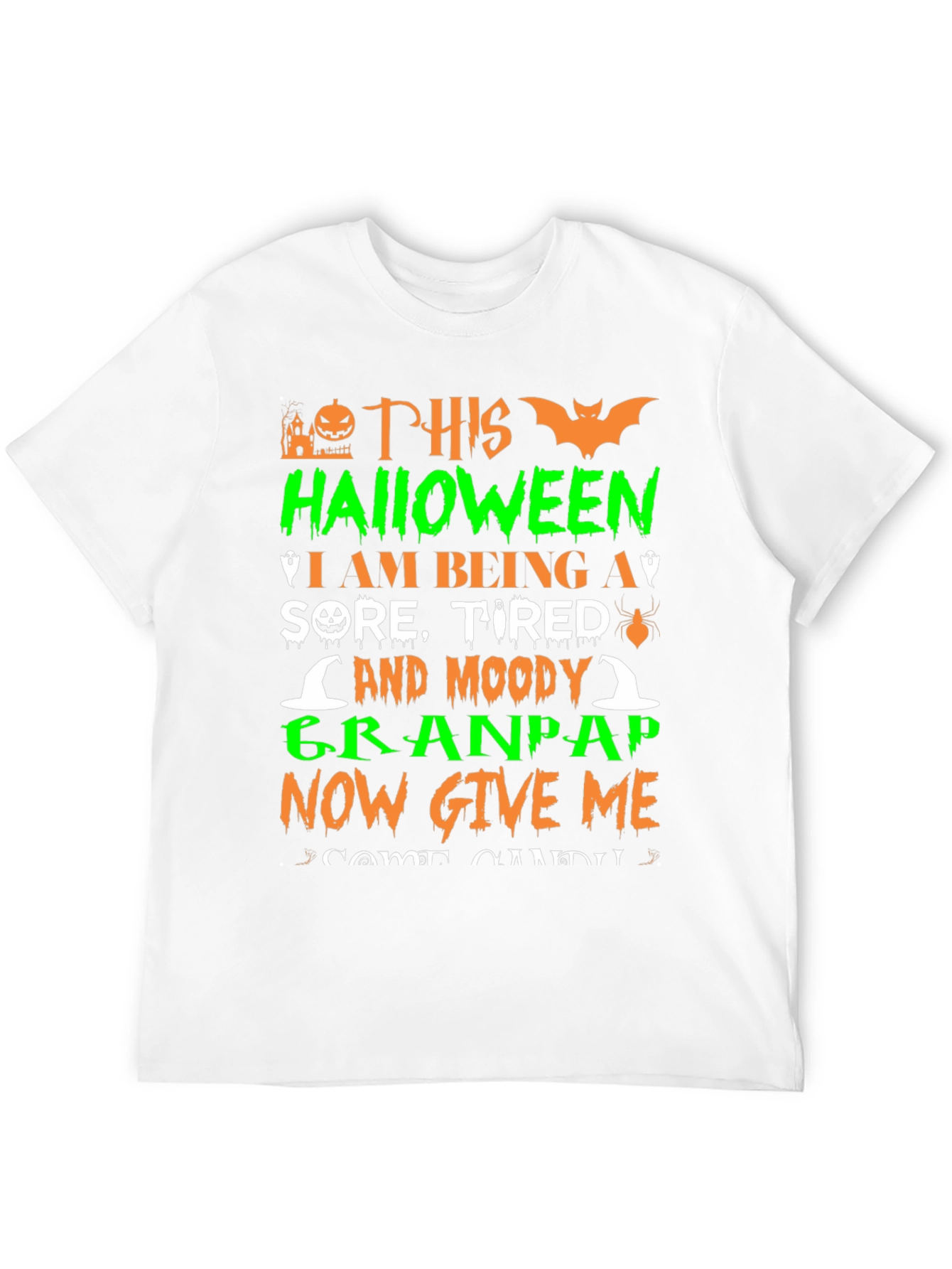 Black Funny Halloween Grandpap T-Shirt view 12