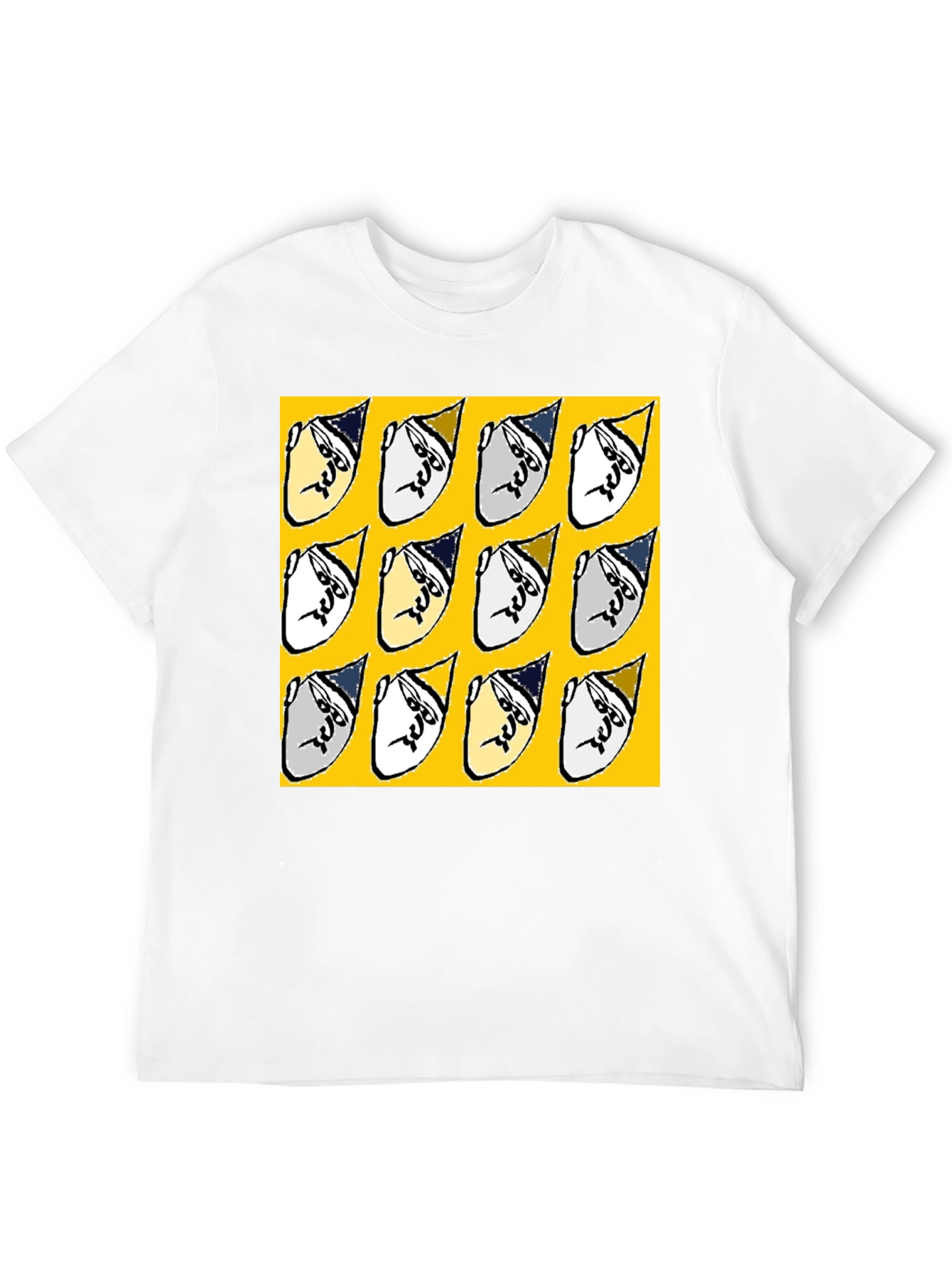 Black Funky Patterned Graphic Print Crew Neck T-Shirt view 12