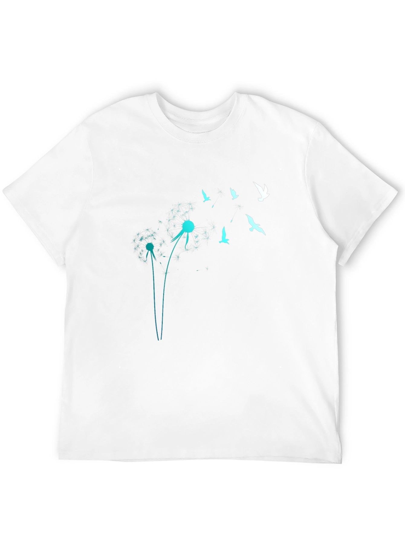 Black Dandelion Bird T-Shirt - Dreamy Graphic Tee view 12