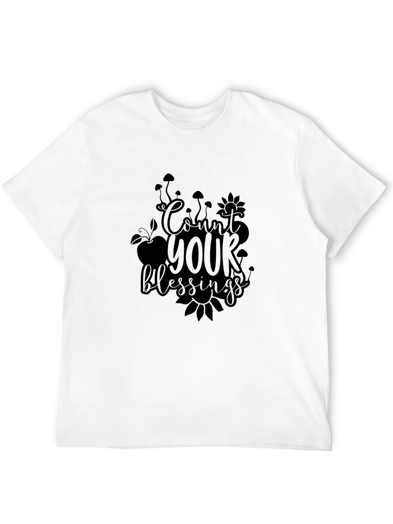 Black Count Your Blessings Black Graphic Tee view 12