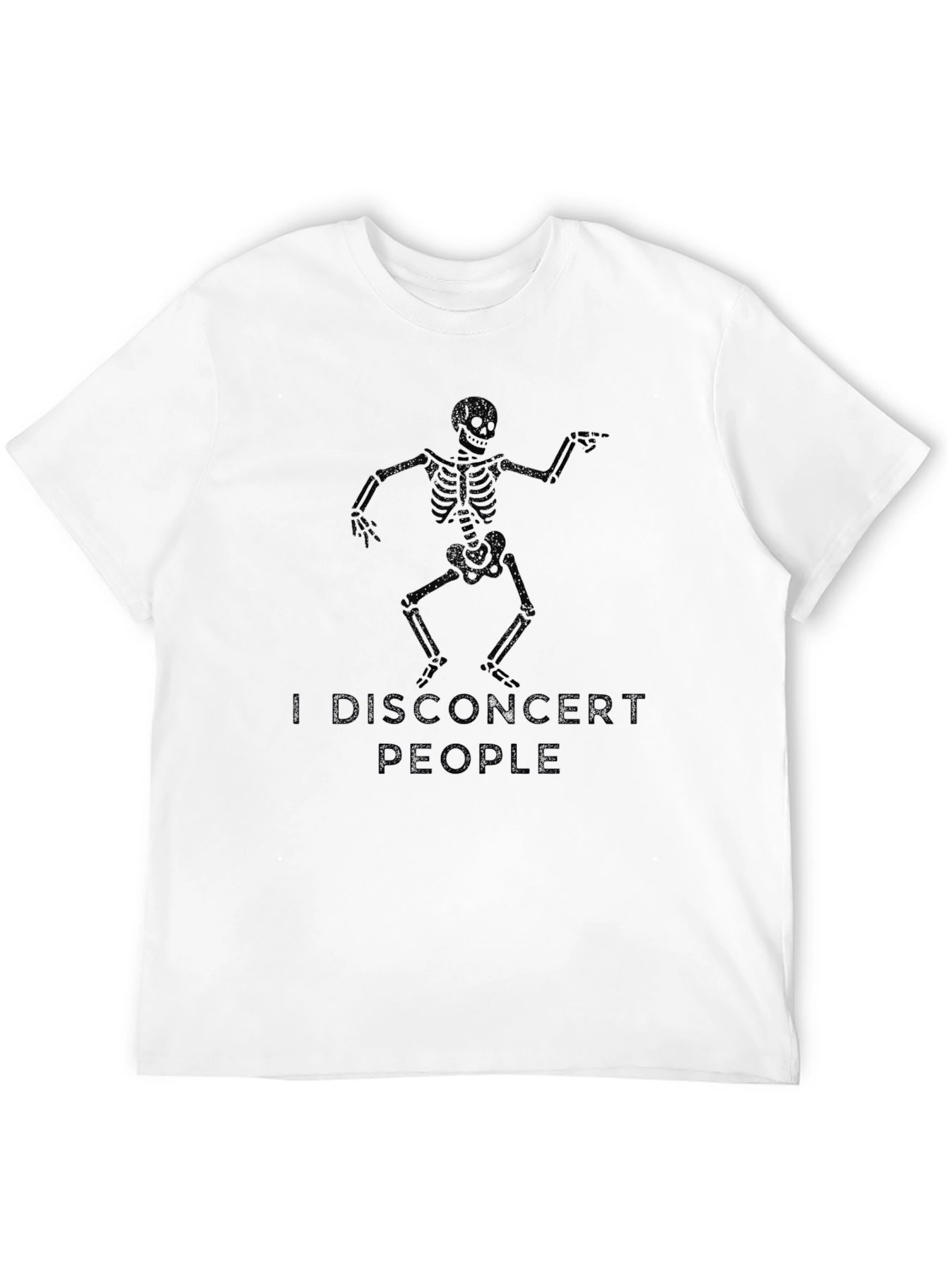 Black I Disconcert People Skeleton Graphic Tee - Black view 12