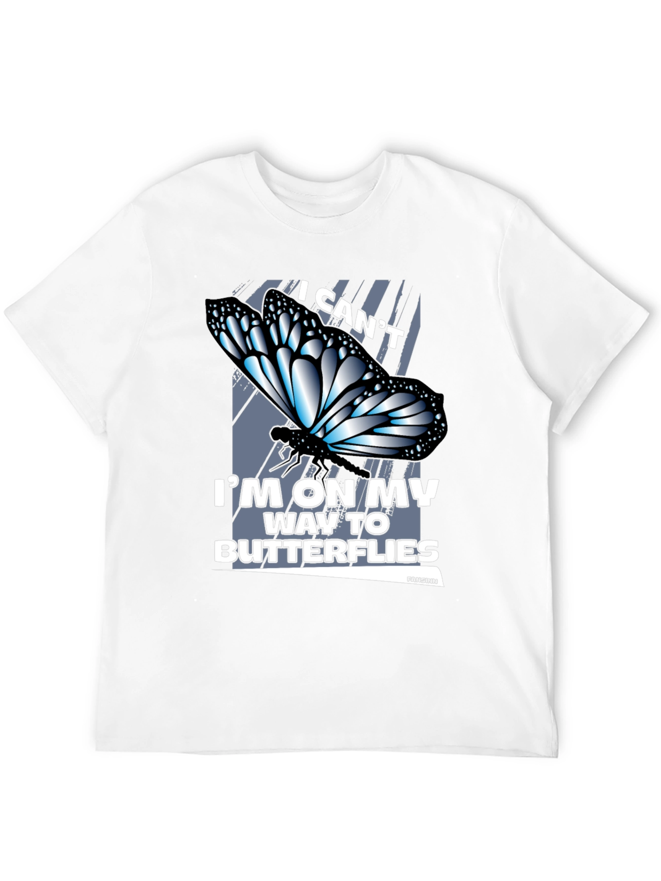 Black Butterfly Graphic T-Shirt - I Can't, Butterflies view 12