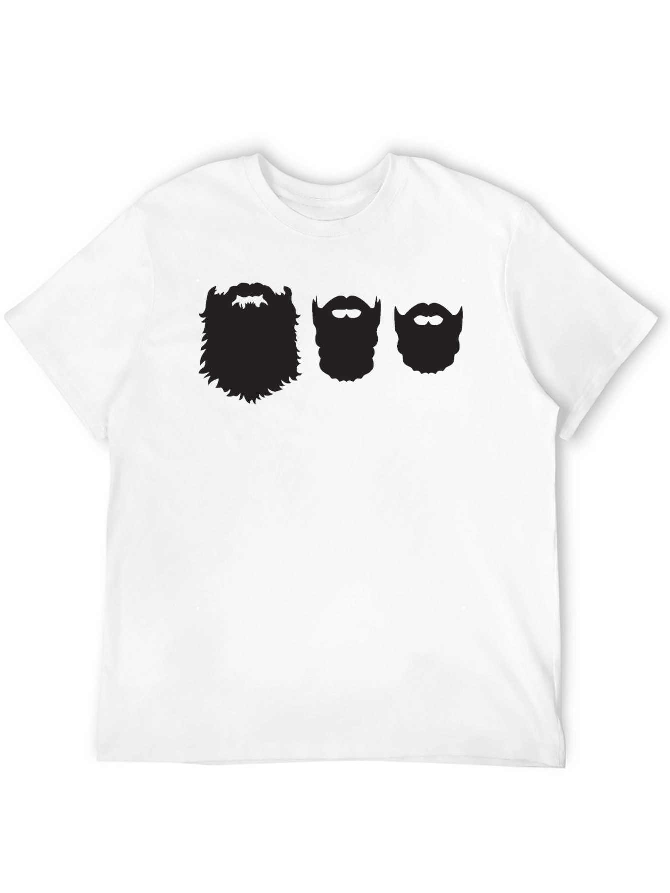 Black Bearded Faces Graphic T-Shirt - Black view 12