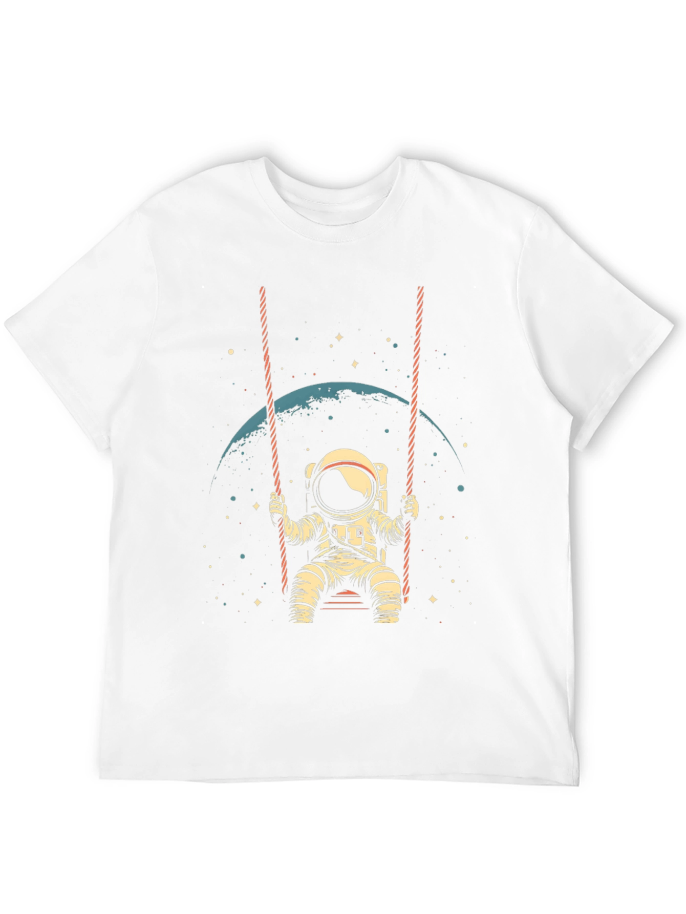 Black Astronaut on Swing T-Shirt - Space Lover Tee view 12