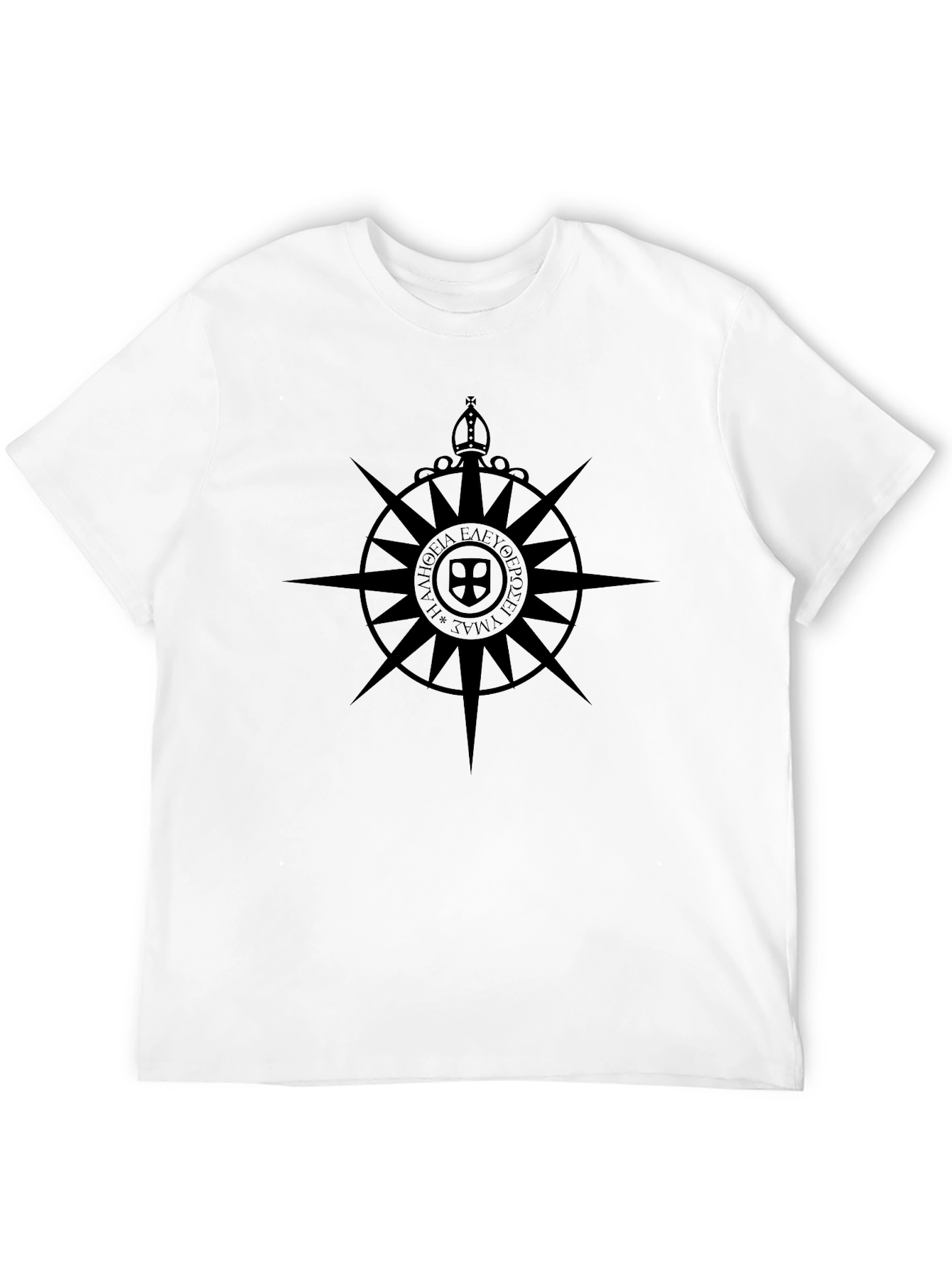 Black Black Compass Graphic T-Shirt view 12