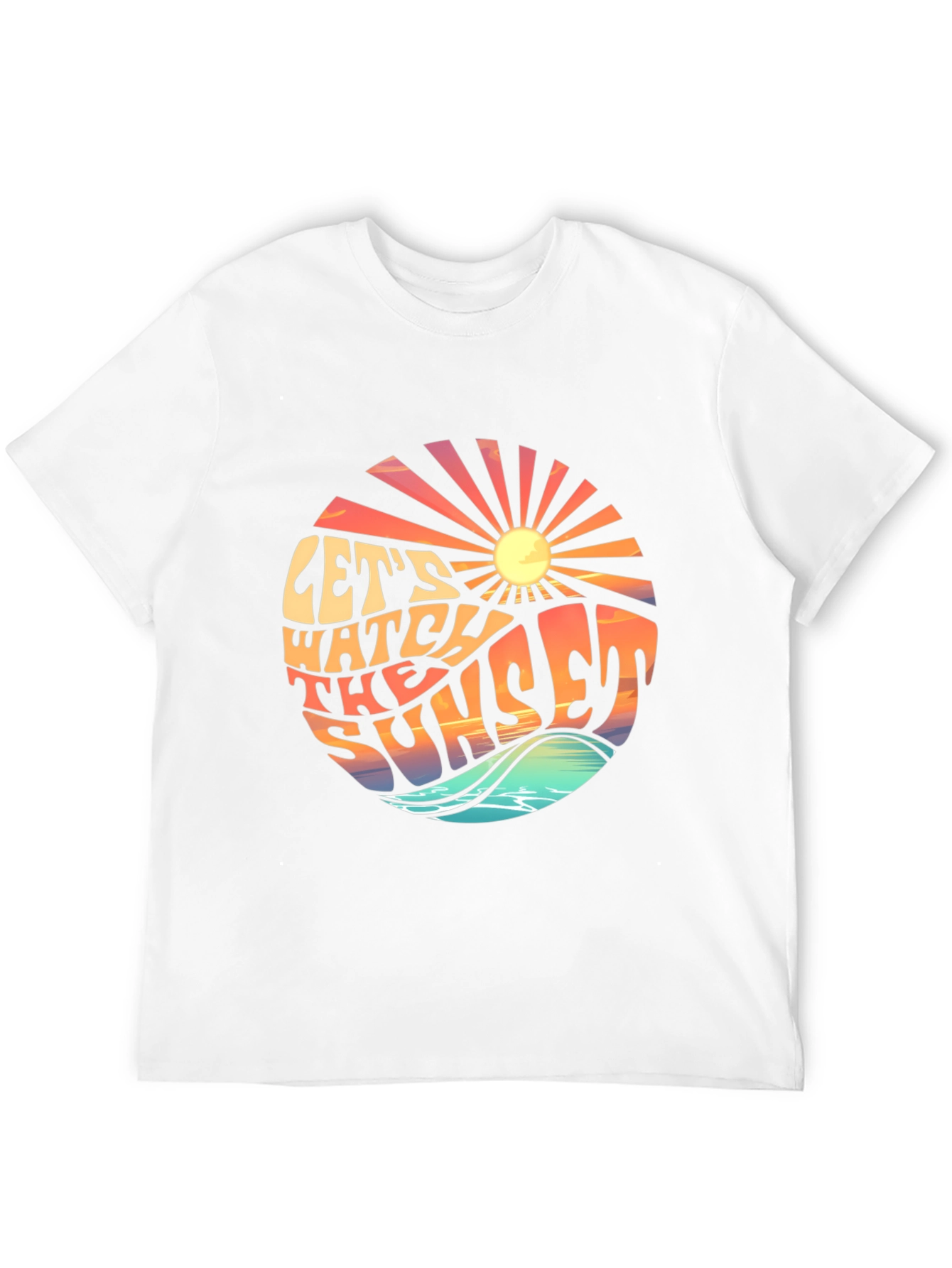 Black Let's Watch the Sunset Graphic T-Shirt view 12