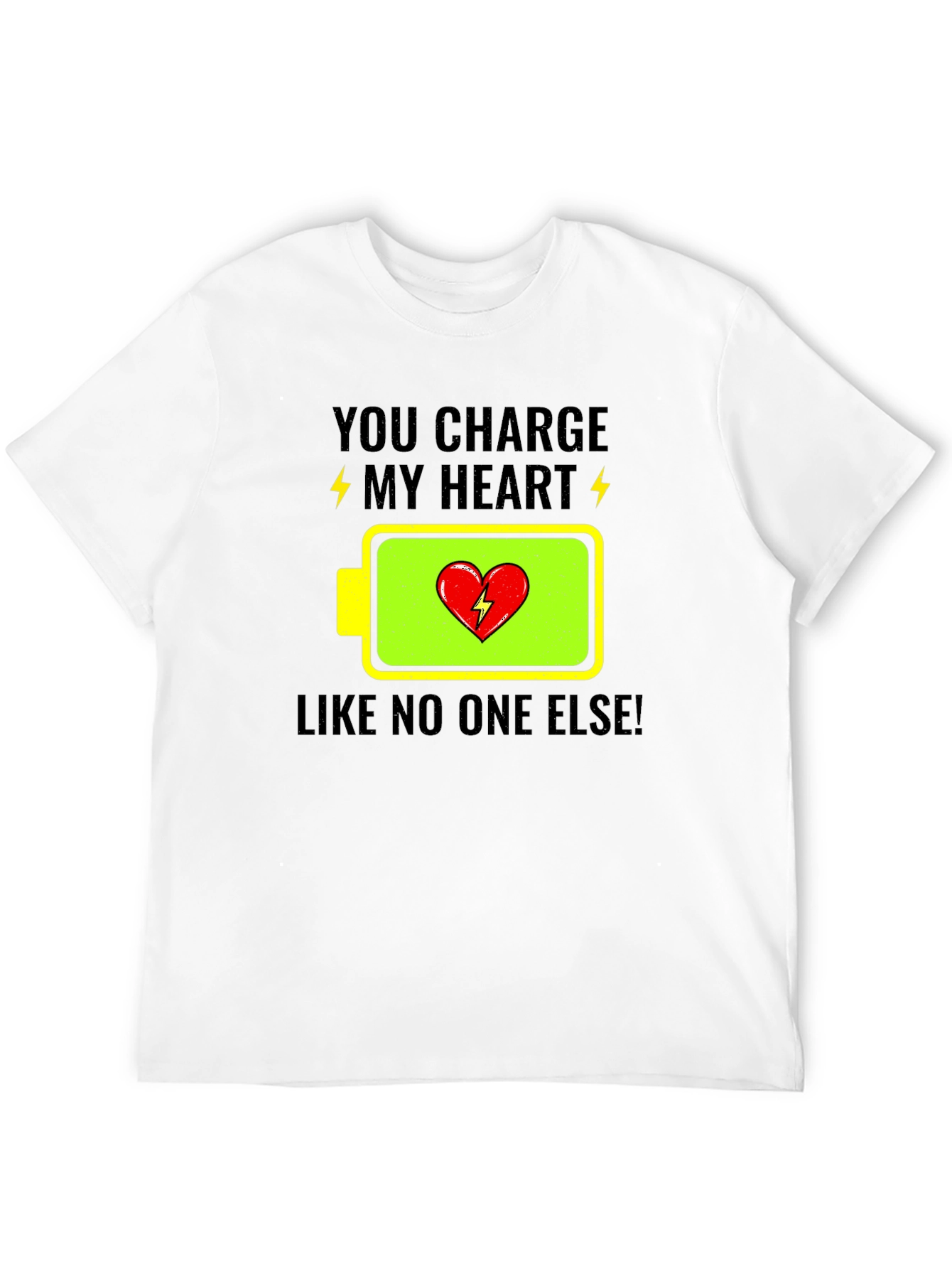 Black You Charge My Heart Graphic Tee - Black T-Shirt view 12