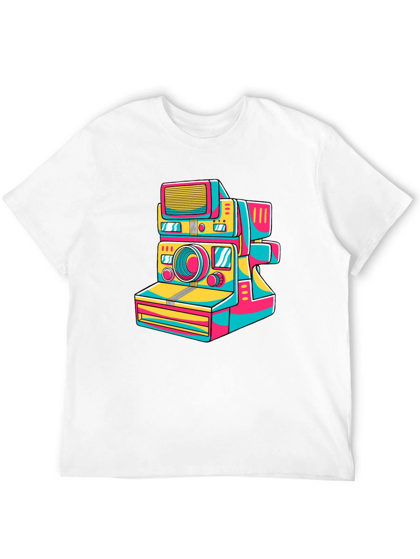 Black Retro Camera Graphic Tee - Stylish Black T-Shirt view 12