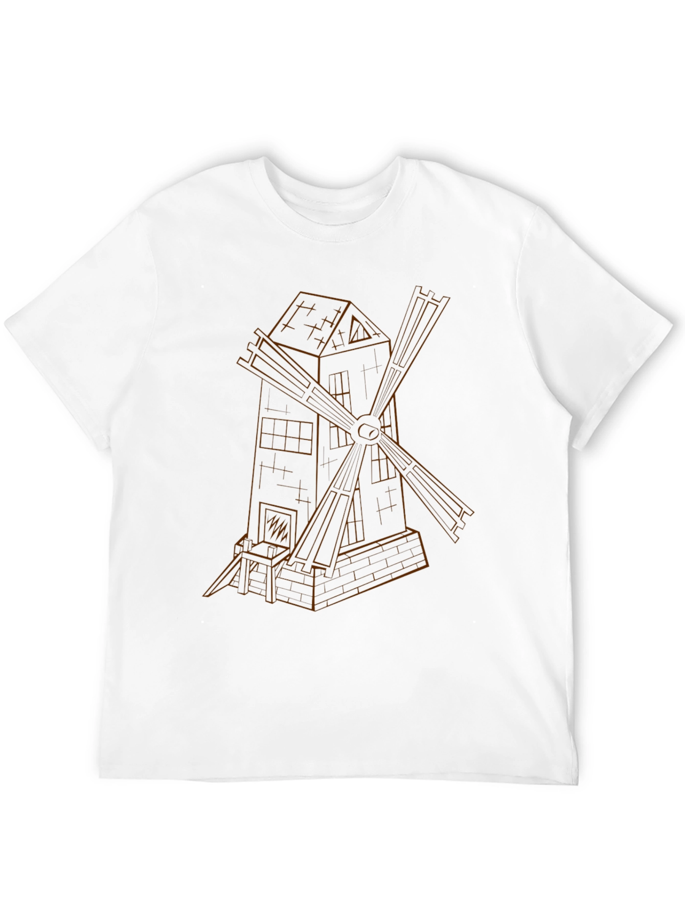 Black Windmill Graphic Black T-Shirt view 12