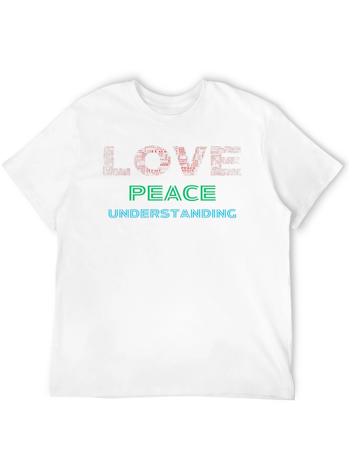 Black Love, Peace, Understanding Graphic T-Shirt view 12
