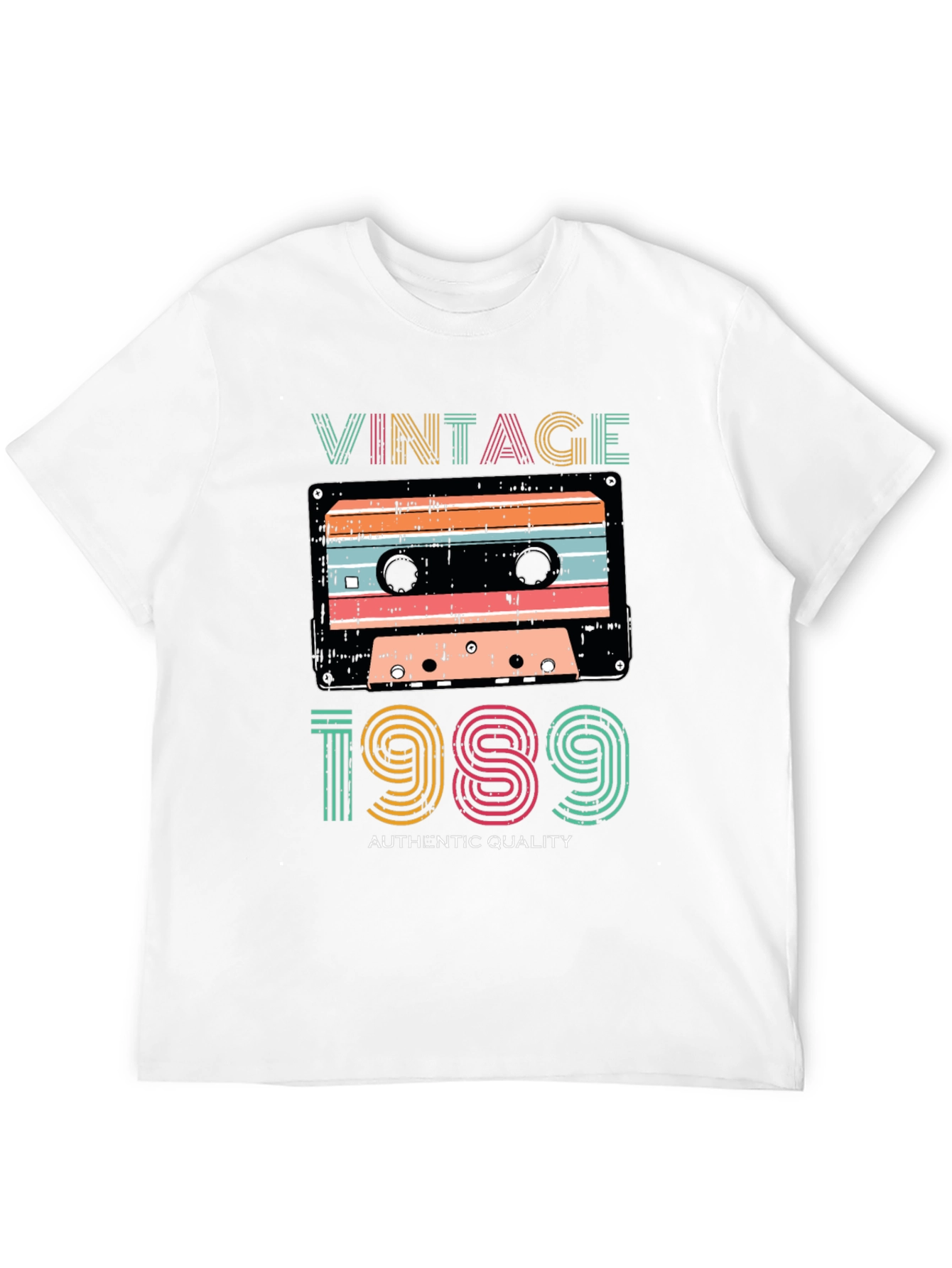 Black Vintage 1989 Cassette Tape Graphic T-Shirt view 12