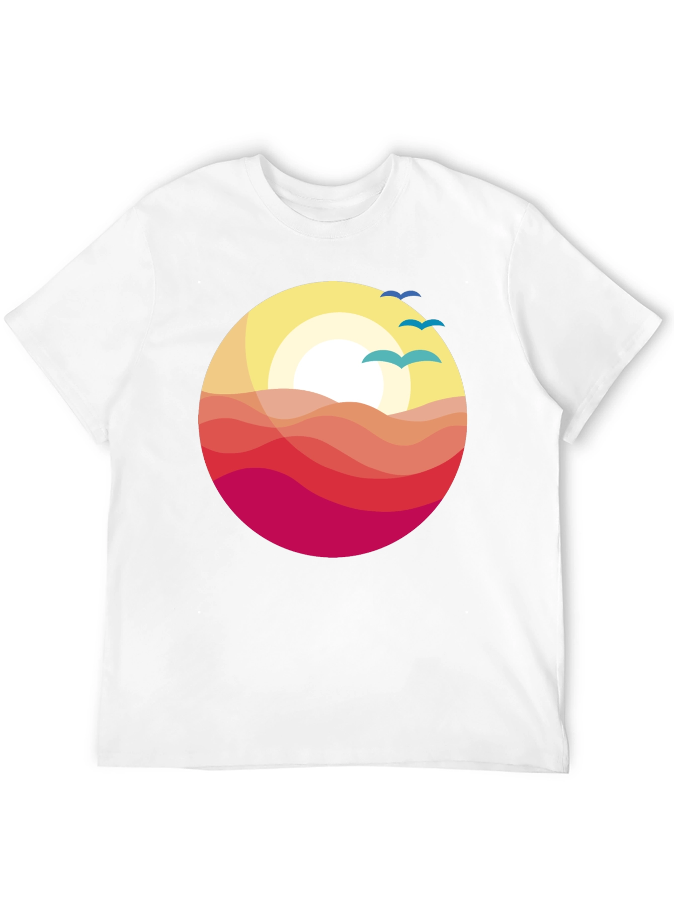 Black Sunset Waves Graphic Tee - Stylish Comfort view 12