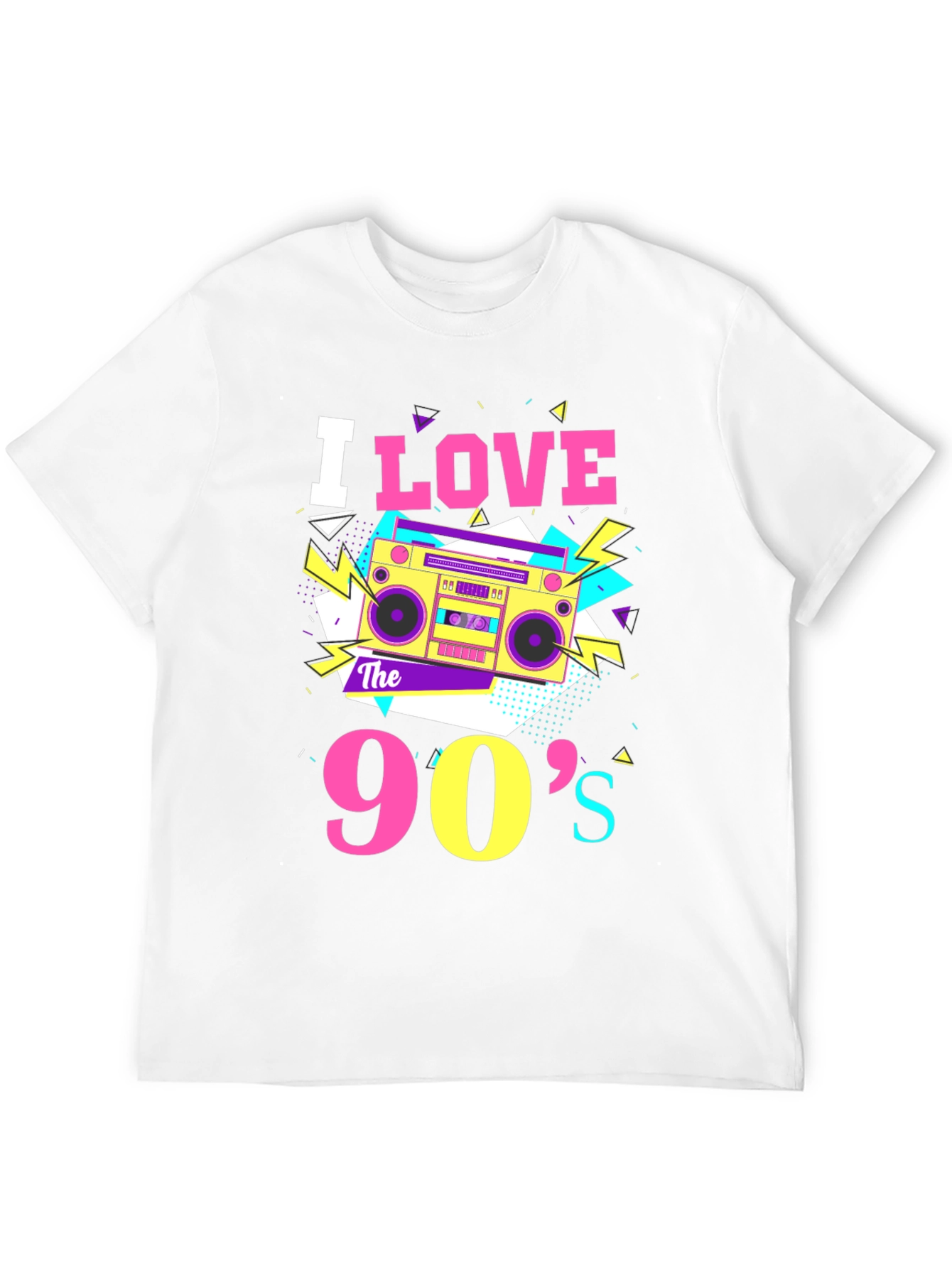 Black I Love the 90s Boombox Graphic Tee - Retro Style view 12