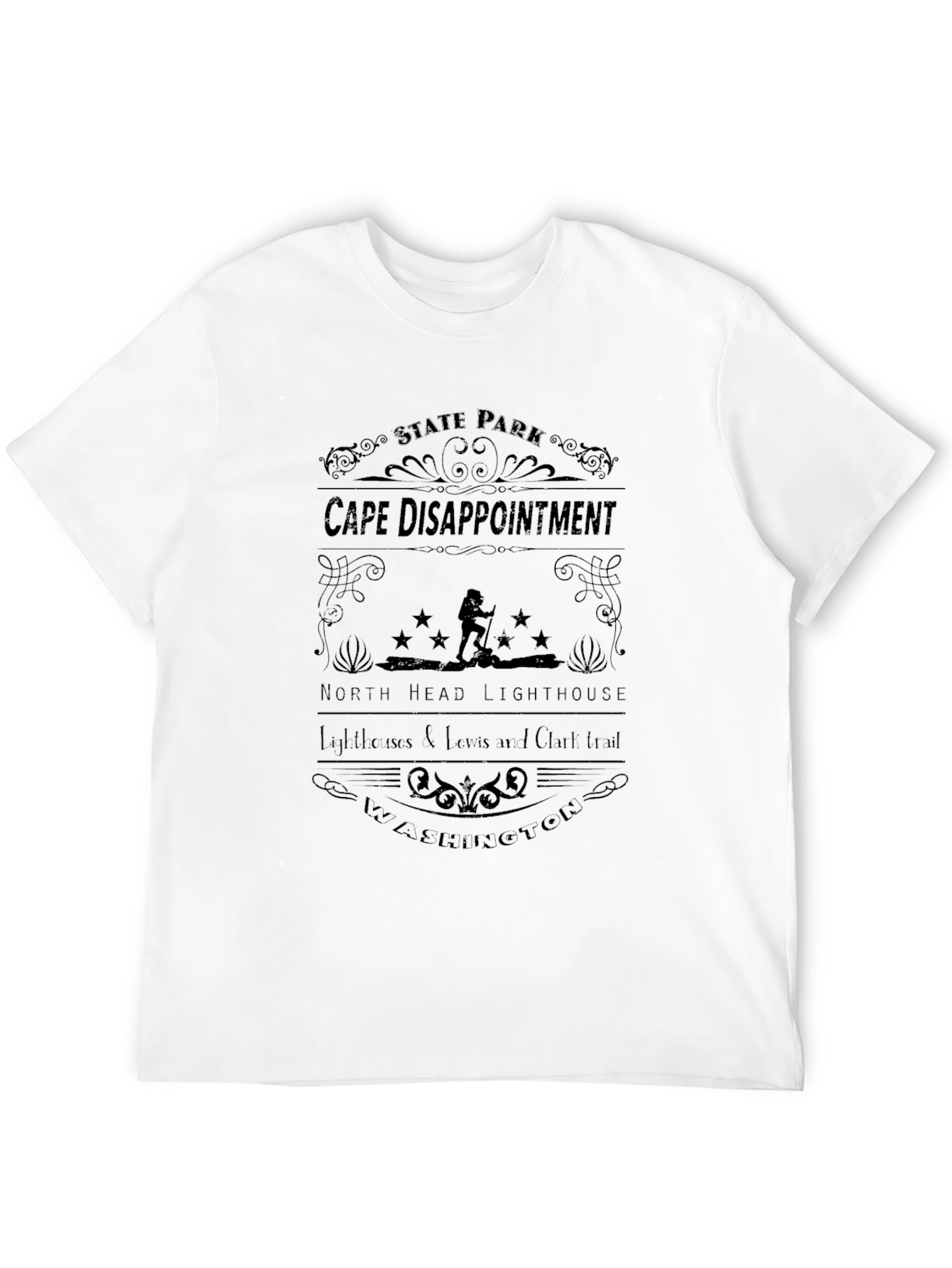 Black Cape Disappointment State Park Graphic T-Shirt view 12