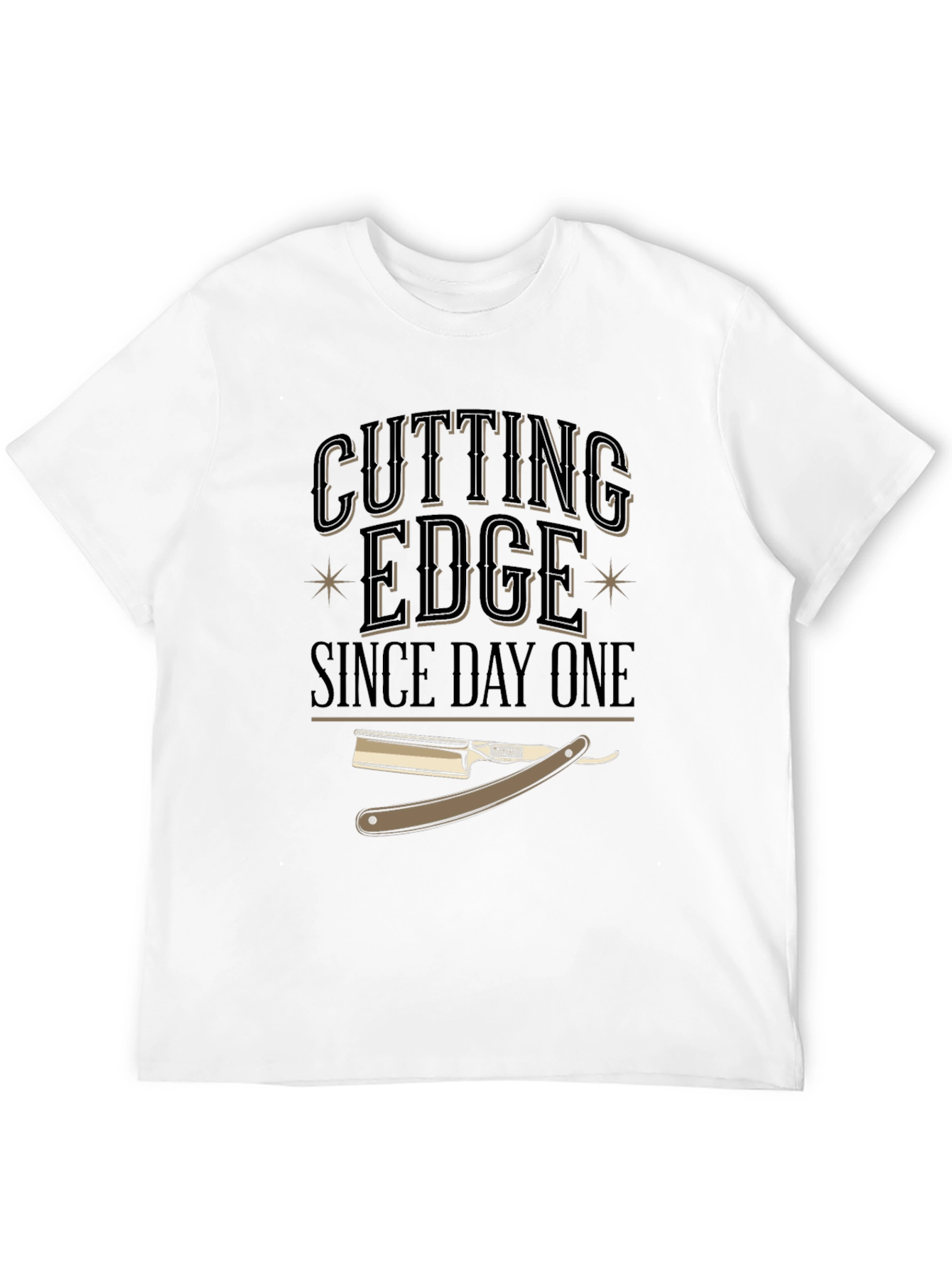 Black Cutting Edge Barber Style Black T-Shirt view 12