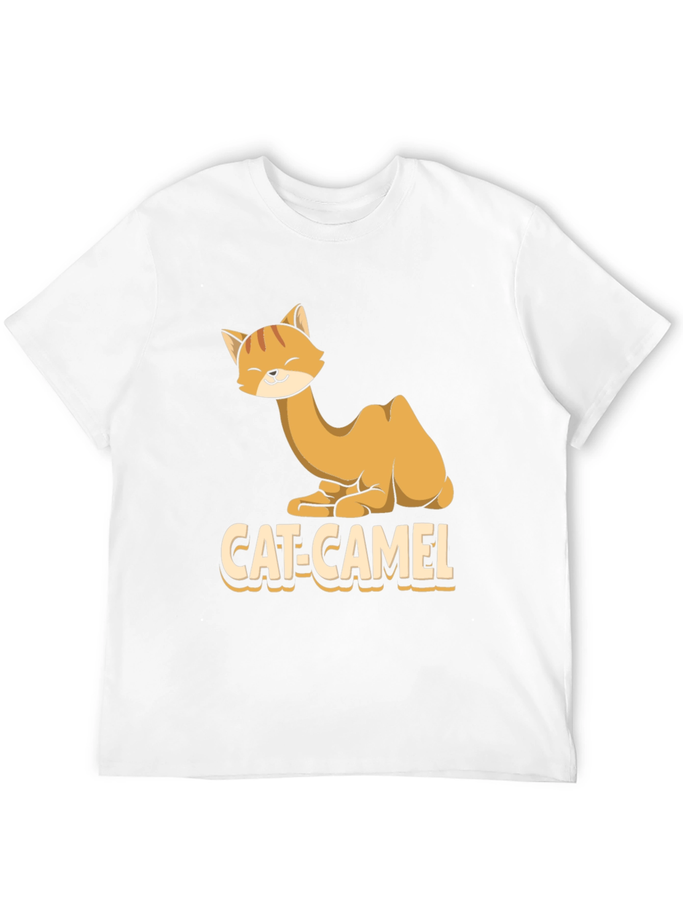 Black Cat-Camel Graphic T-Shirt - Humorous Animal Tee view 12
