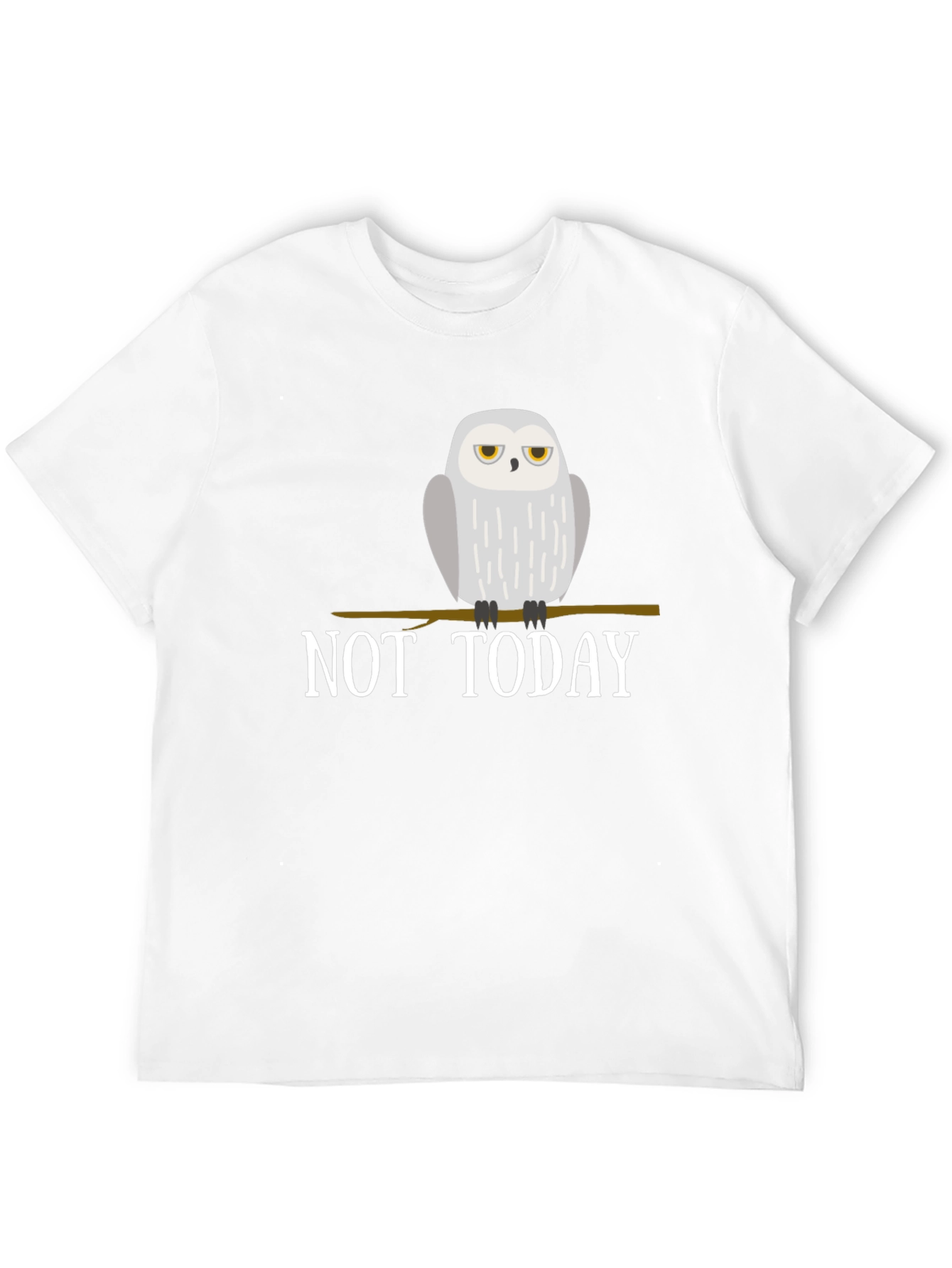 Black Not Today Owl Graphic Tee - Black Cotton T-Shirt view 12