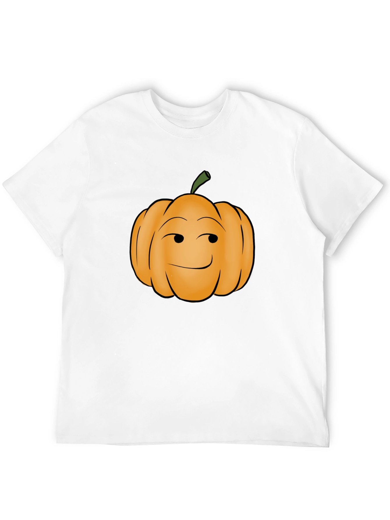 Black Smirking Pumpkin Graphic Tee - Black Cotton T-Shirt view 12