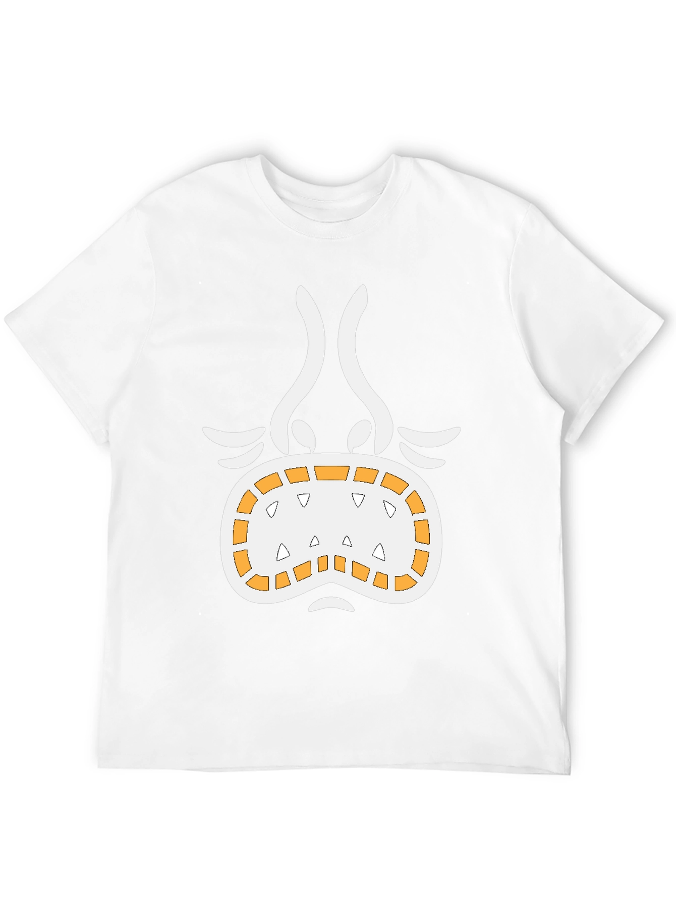 Black Funny Monster Face Graphic Tee - Black view 12