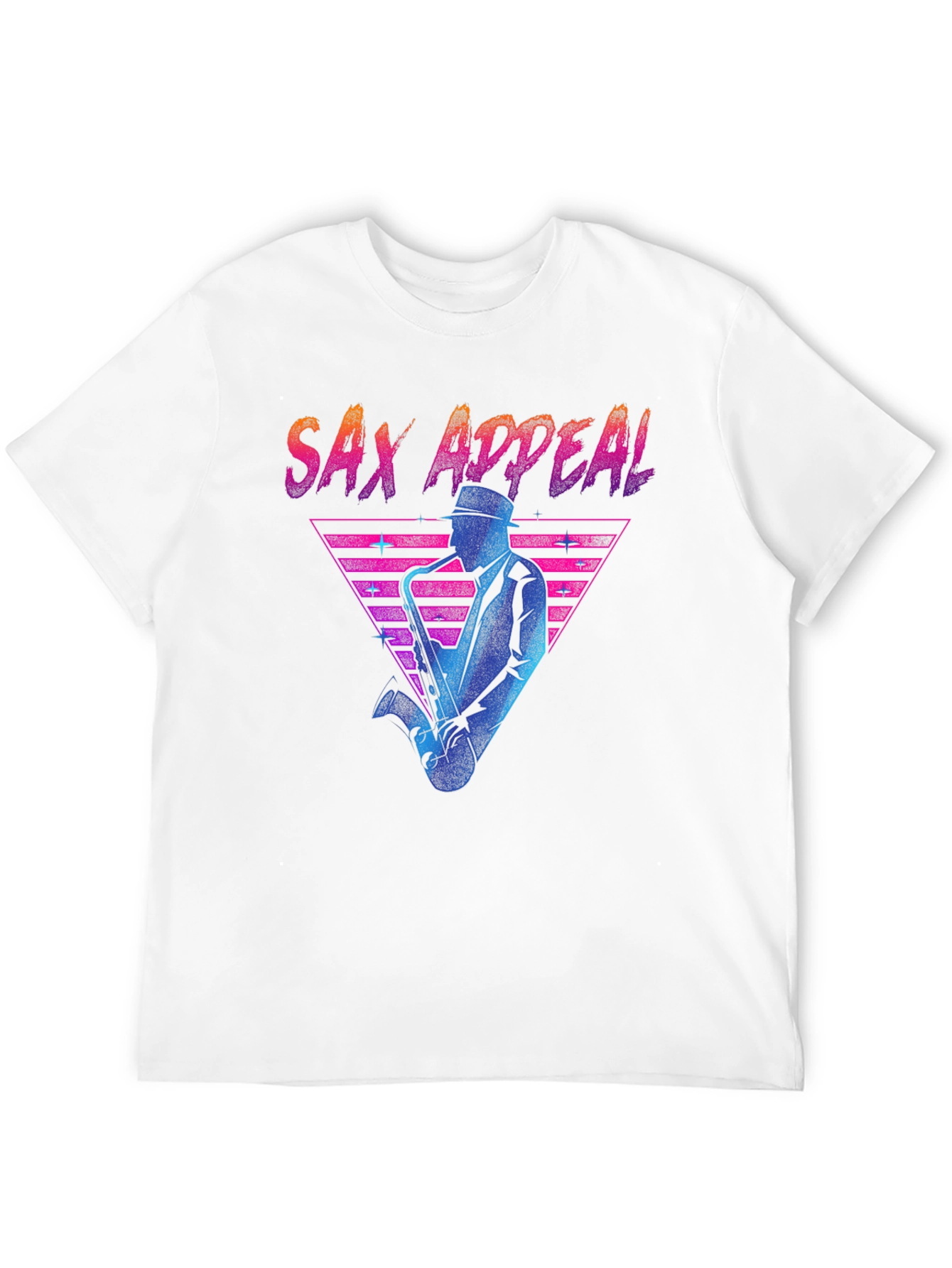 Black Sax Appeal T-Shirt - Retro 80s Design view 12