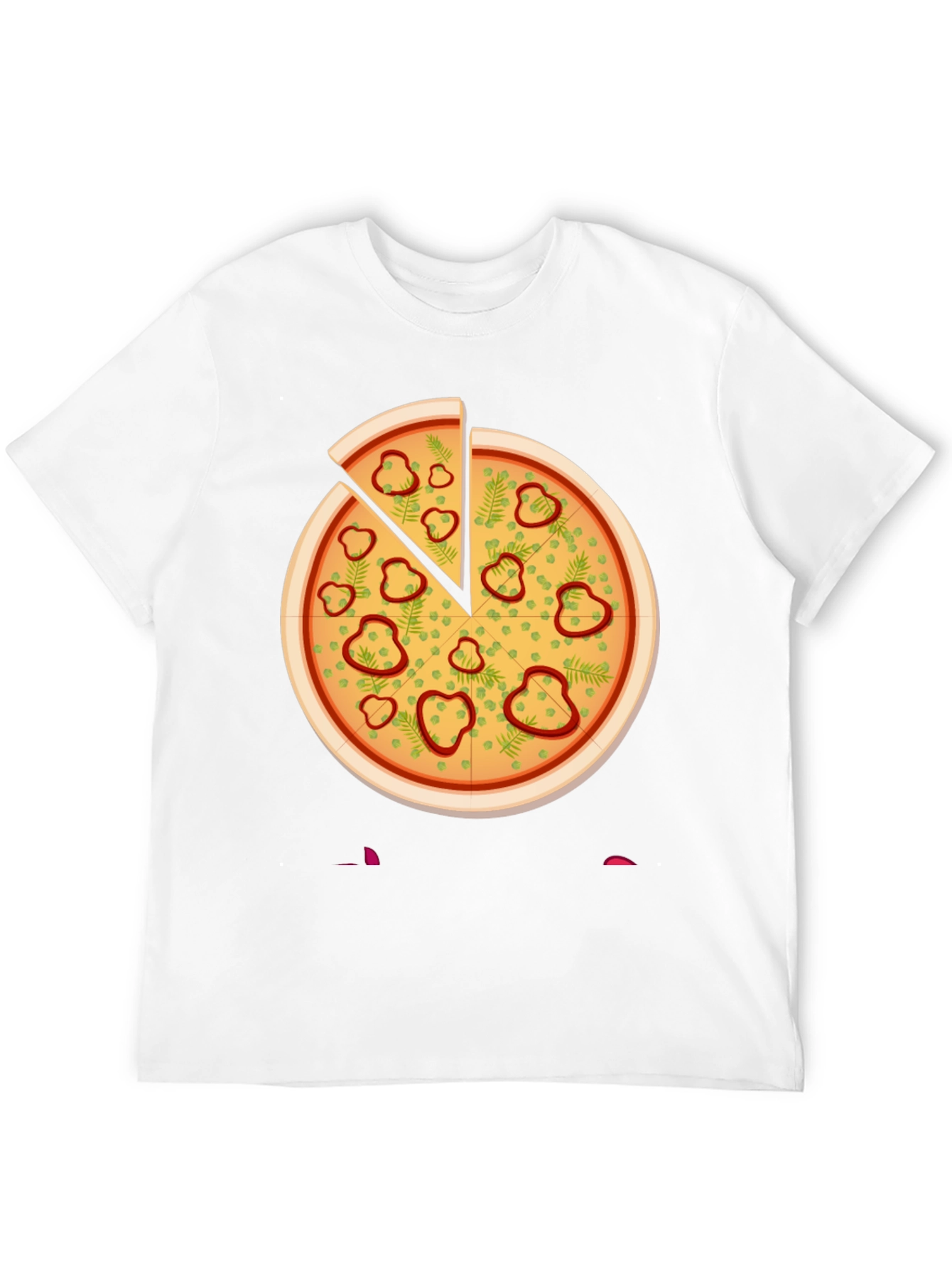 Black Pizza Graphic Tee - Unisex Crew Neck view 12
