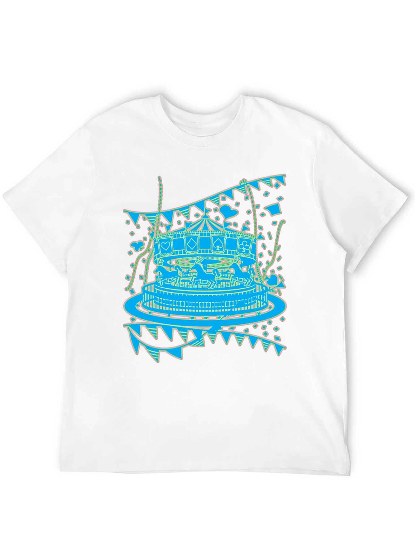 Black Carousel Print Graphic Tee view 12