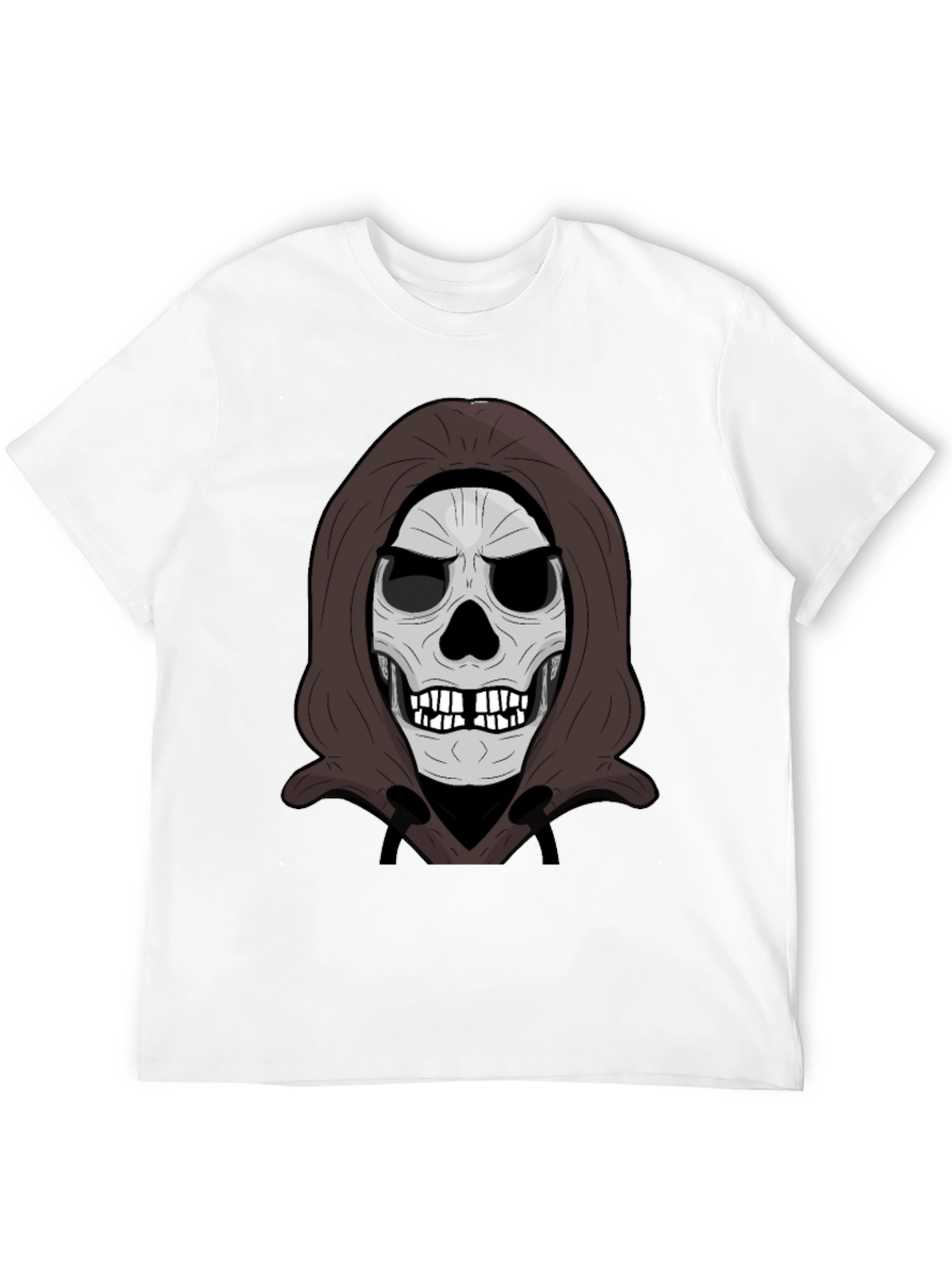 Black Grim Reaper Skull Graphic Black T-Shirt view 12