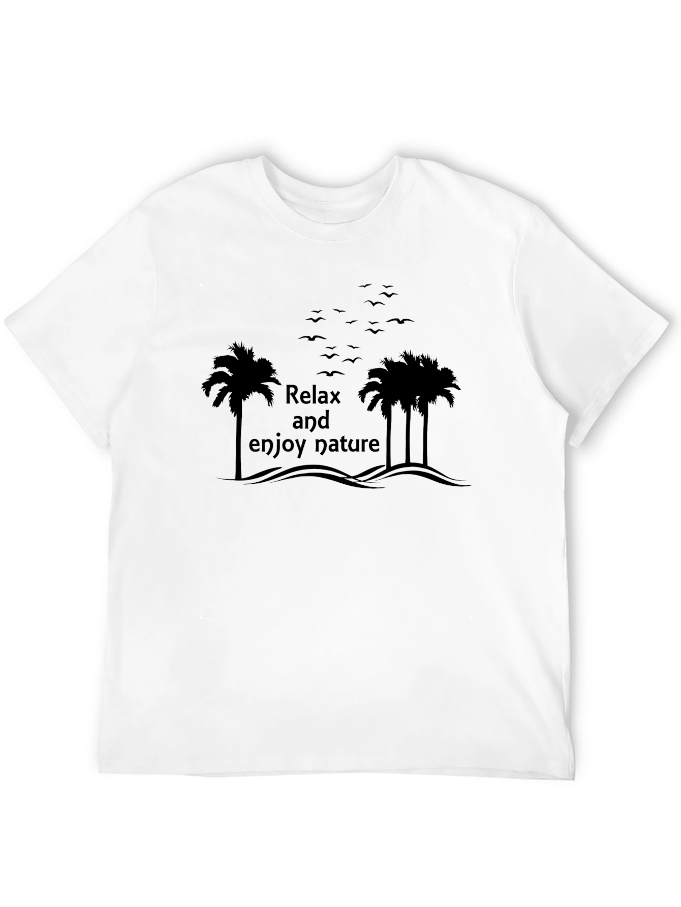 Black Relax & Enjoy Nature Black T-Shirt view 12