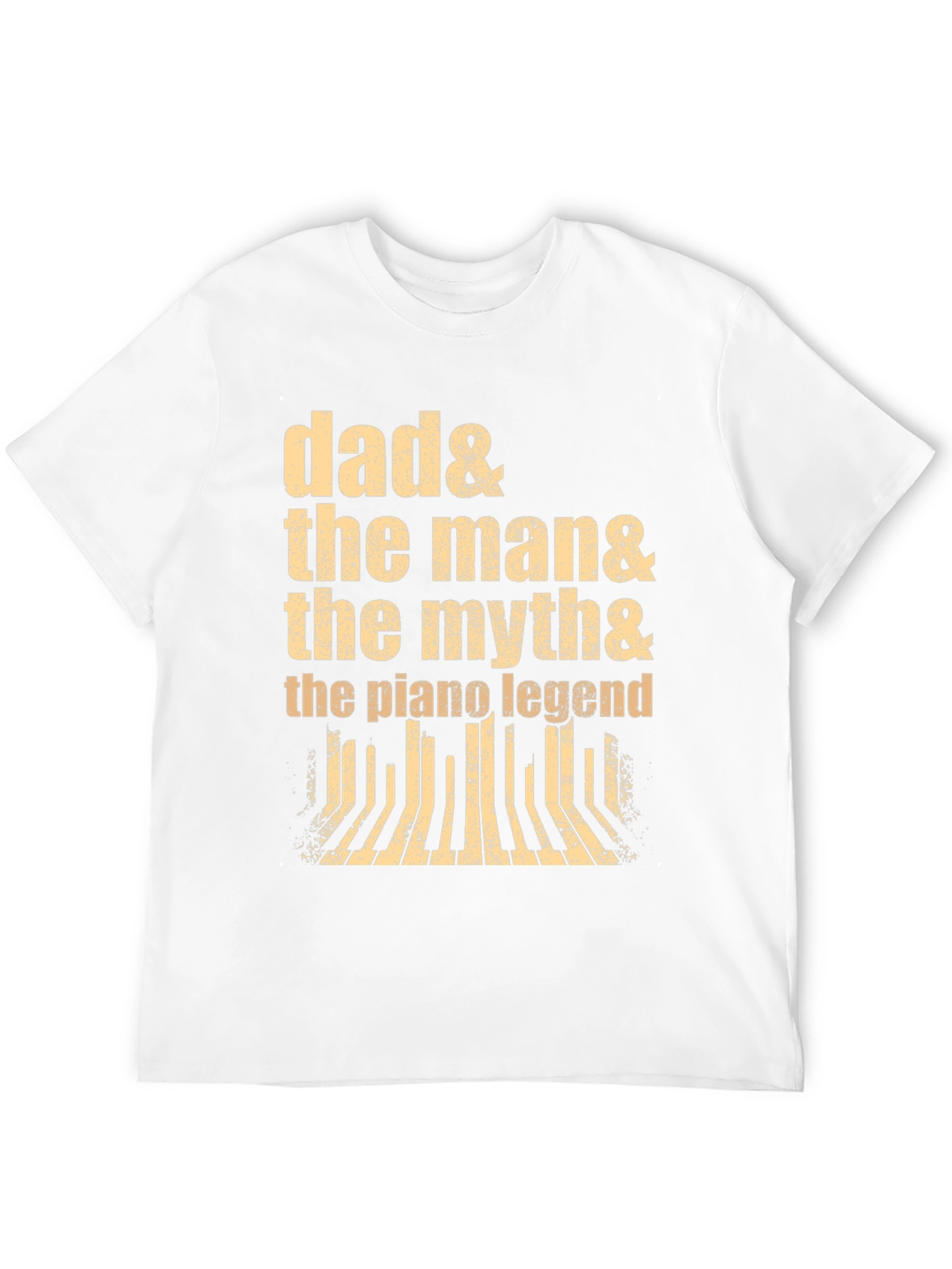 Black Dad Piano Legend Graphic Tee - Musician Gift view 12