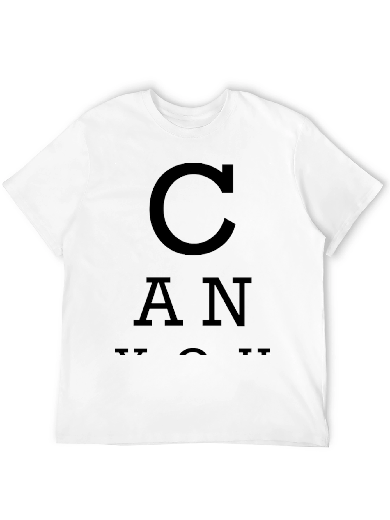 Black Novelty Eye Test T-Shirt view 12