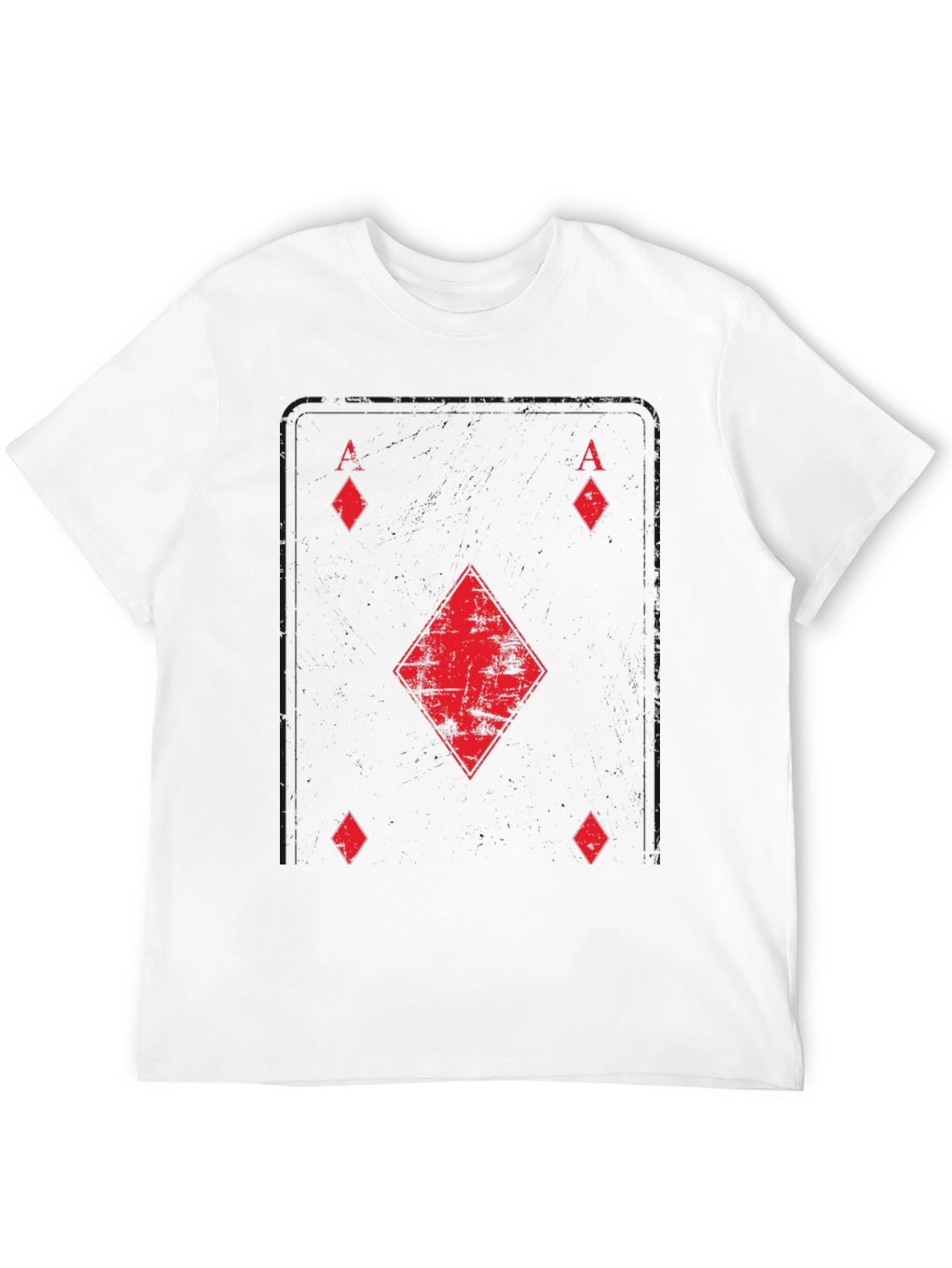 Black Ace of Diamonds Graphic T-Shirt view 12