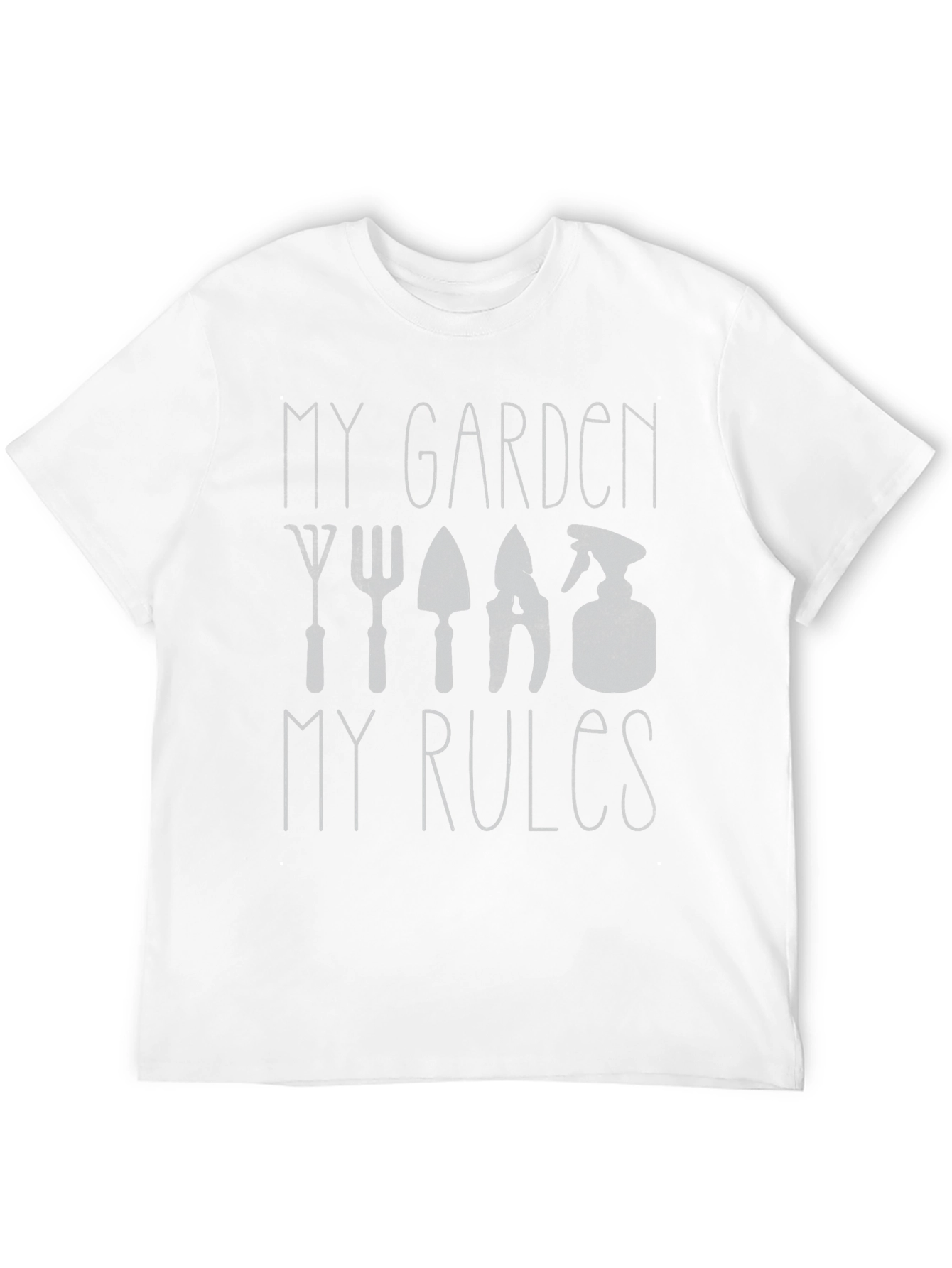 Black My Garden My Rules T-Shirt - Gardening Apparel view 12