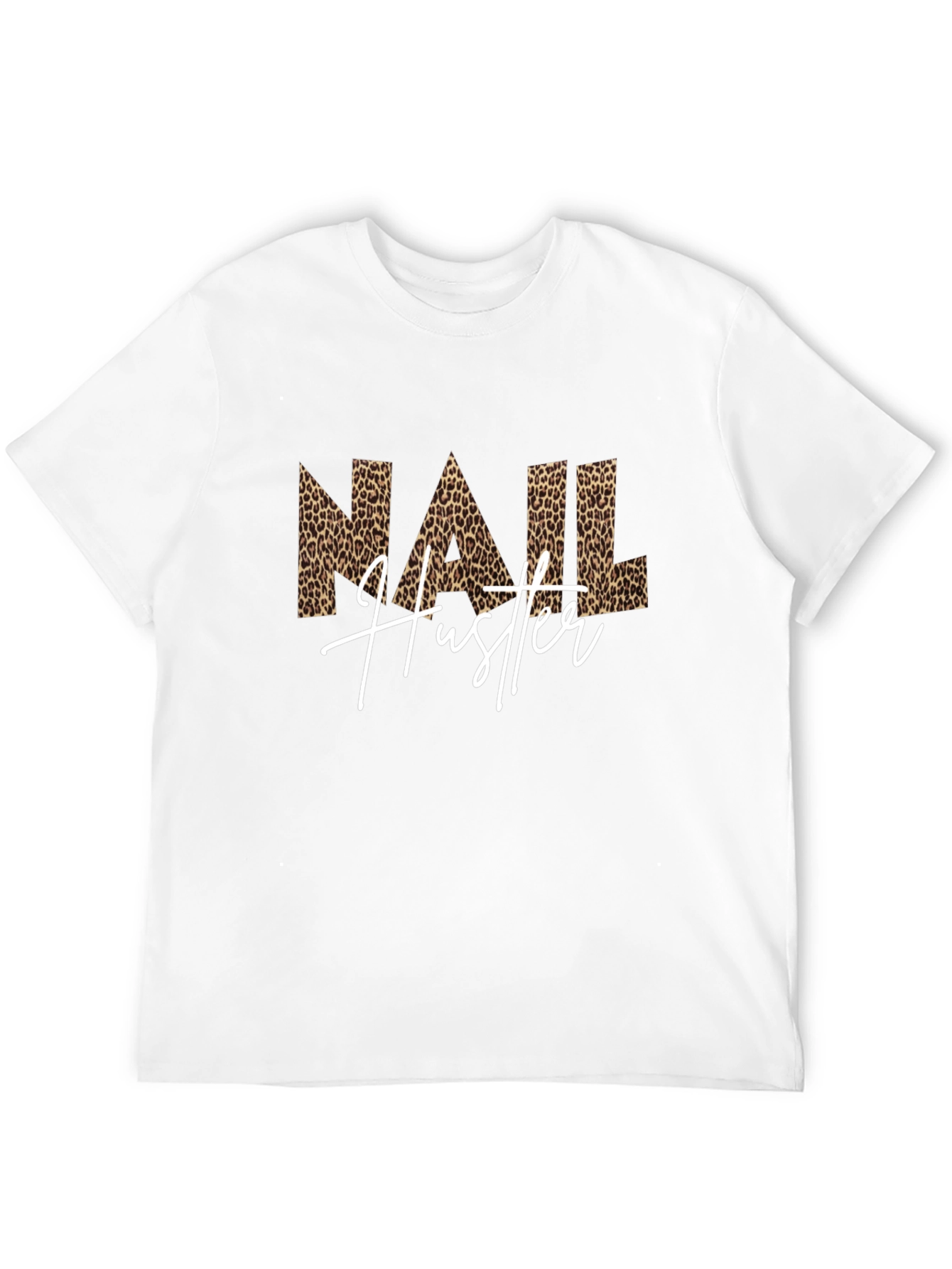 Black Nail Hustler Leopard Print T-Shirt view 12