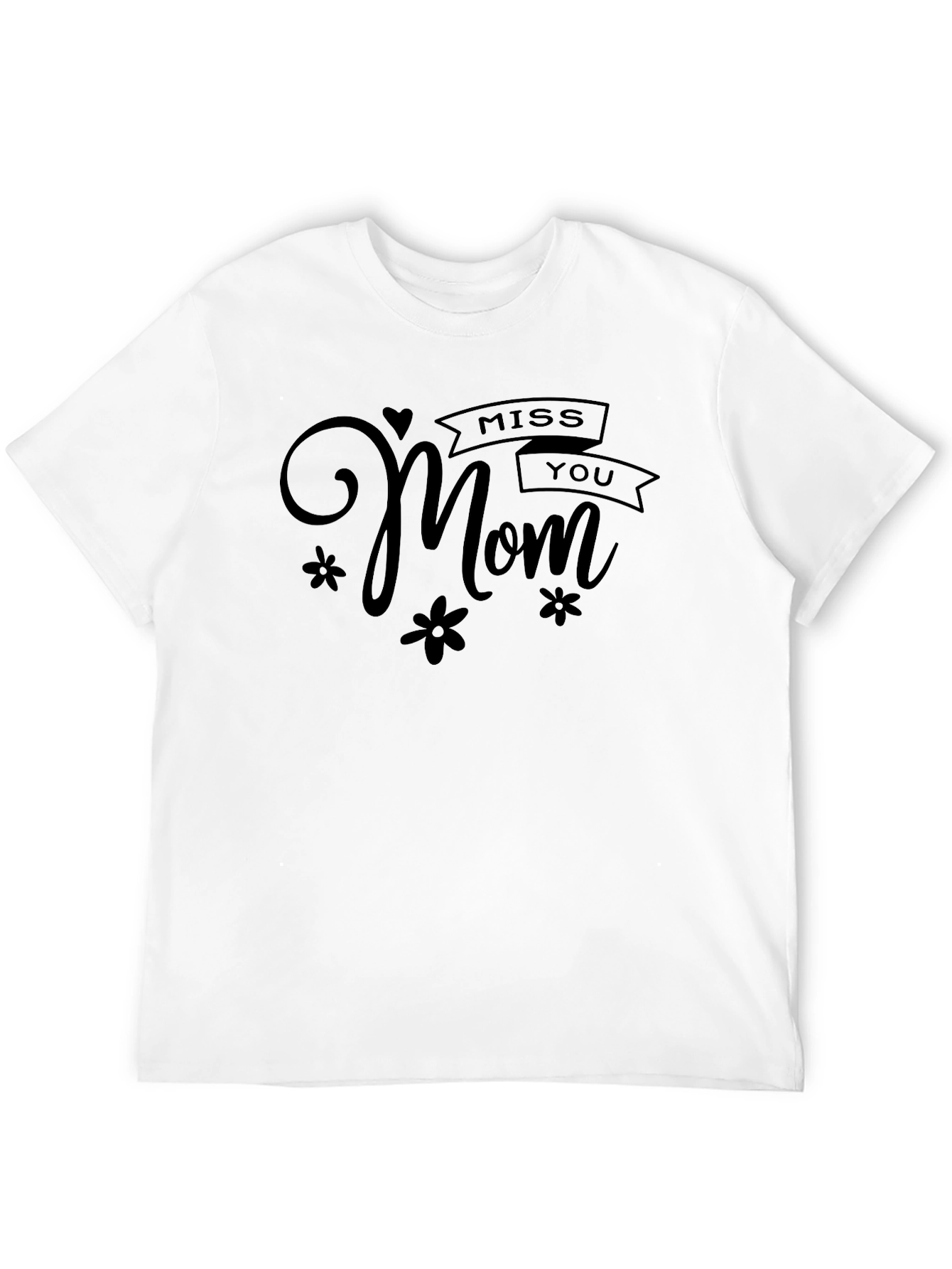 Black Miss You Mom Black Graphic Tee view 12