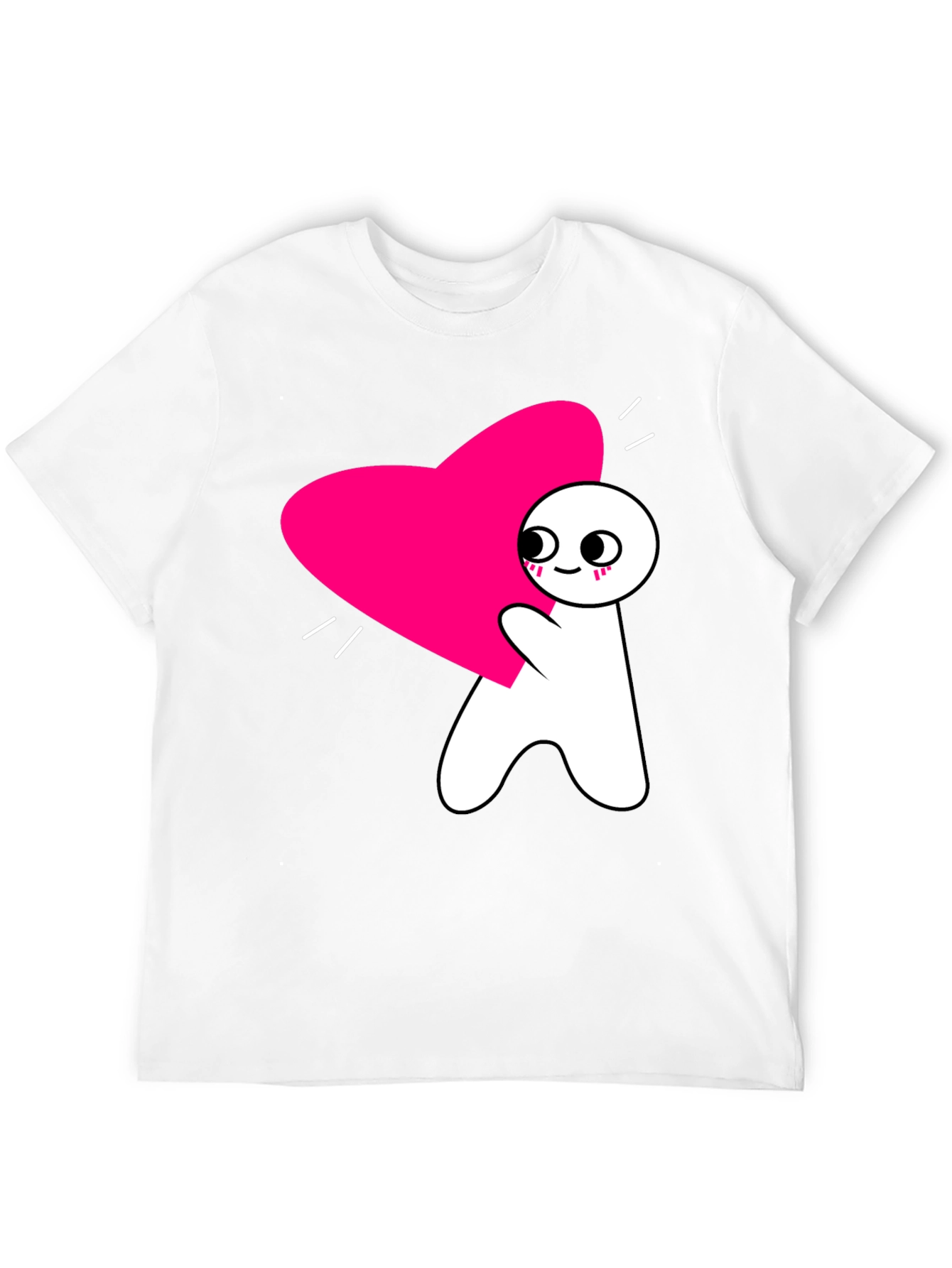 Black Heart Hug T-Shirt - Graphic Tee view 12