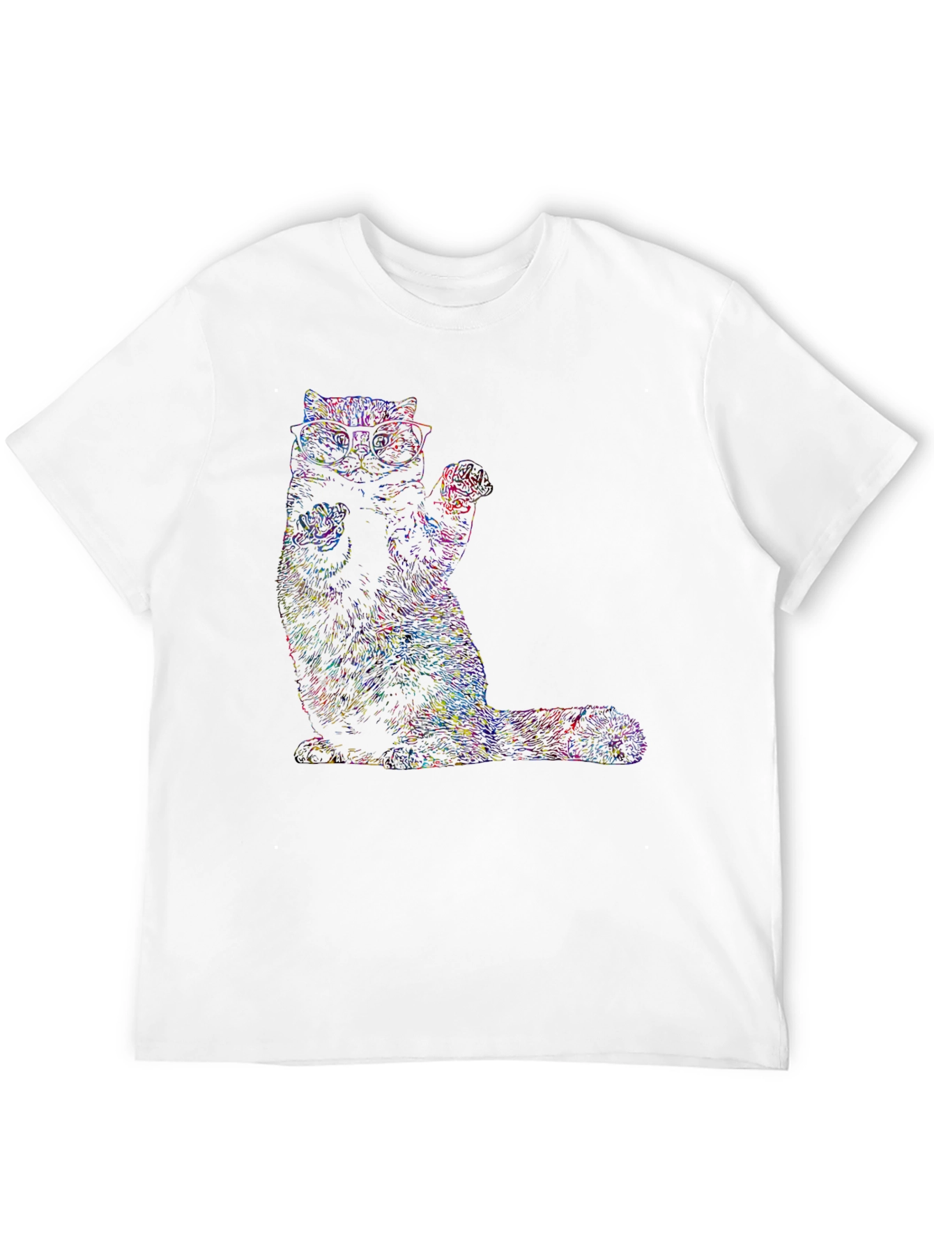 Black Cool Cat Graphic T-Shirt - Black view 12