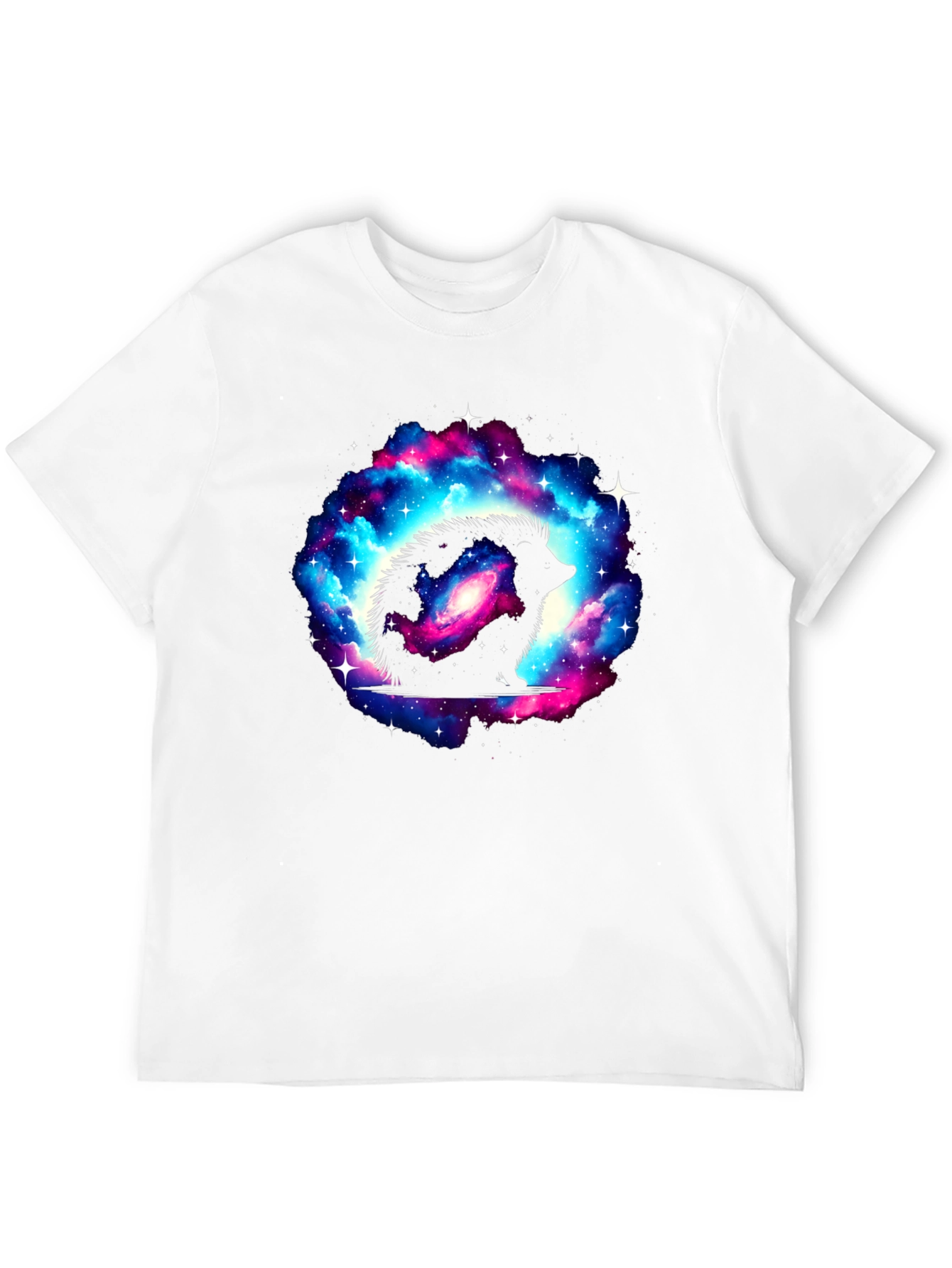 Black Galaxy Hedgehog Black T-Shirt view 12