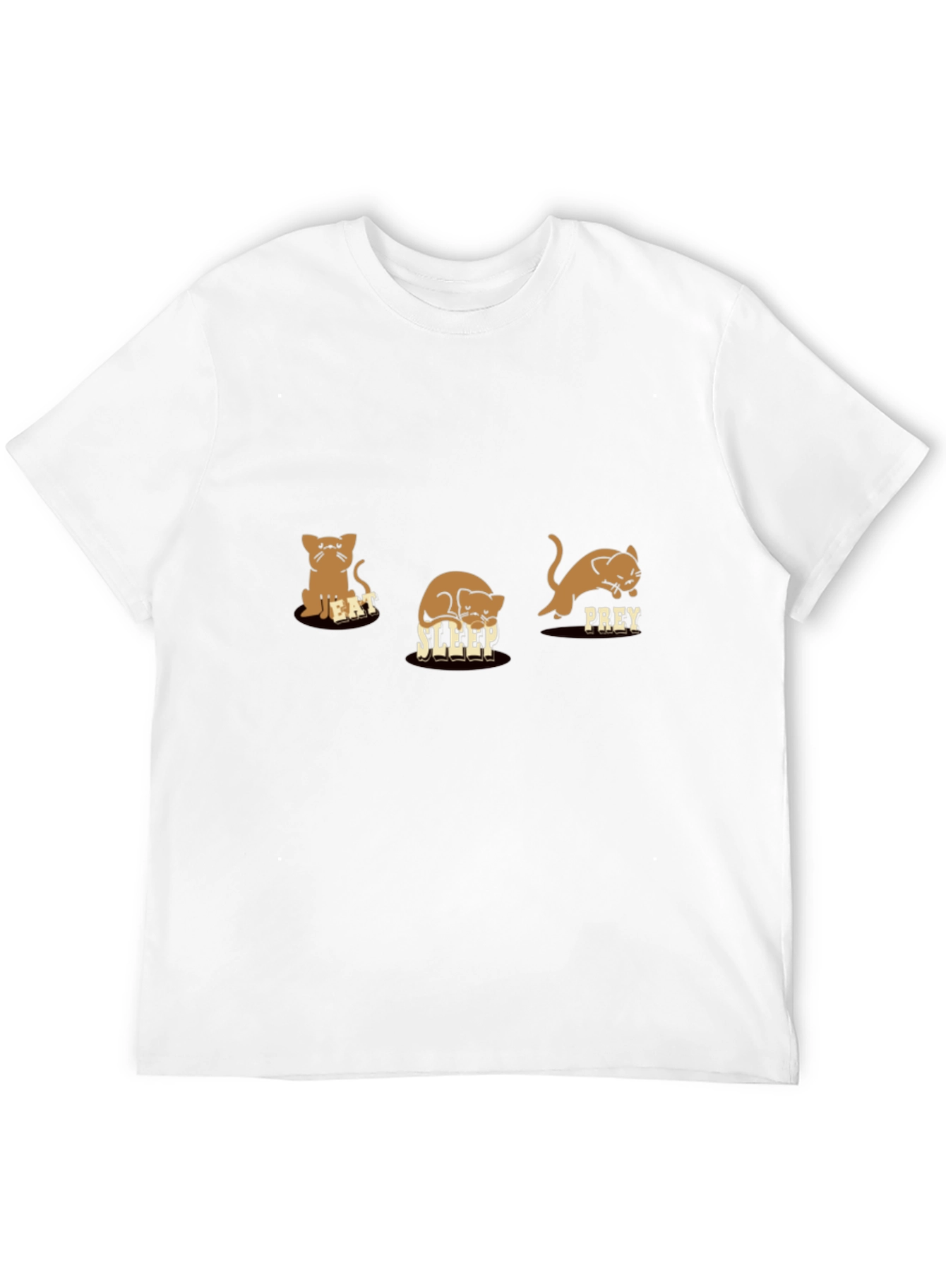 Black Eat Sleep Prey Cat Graphic Tee view 12