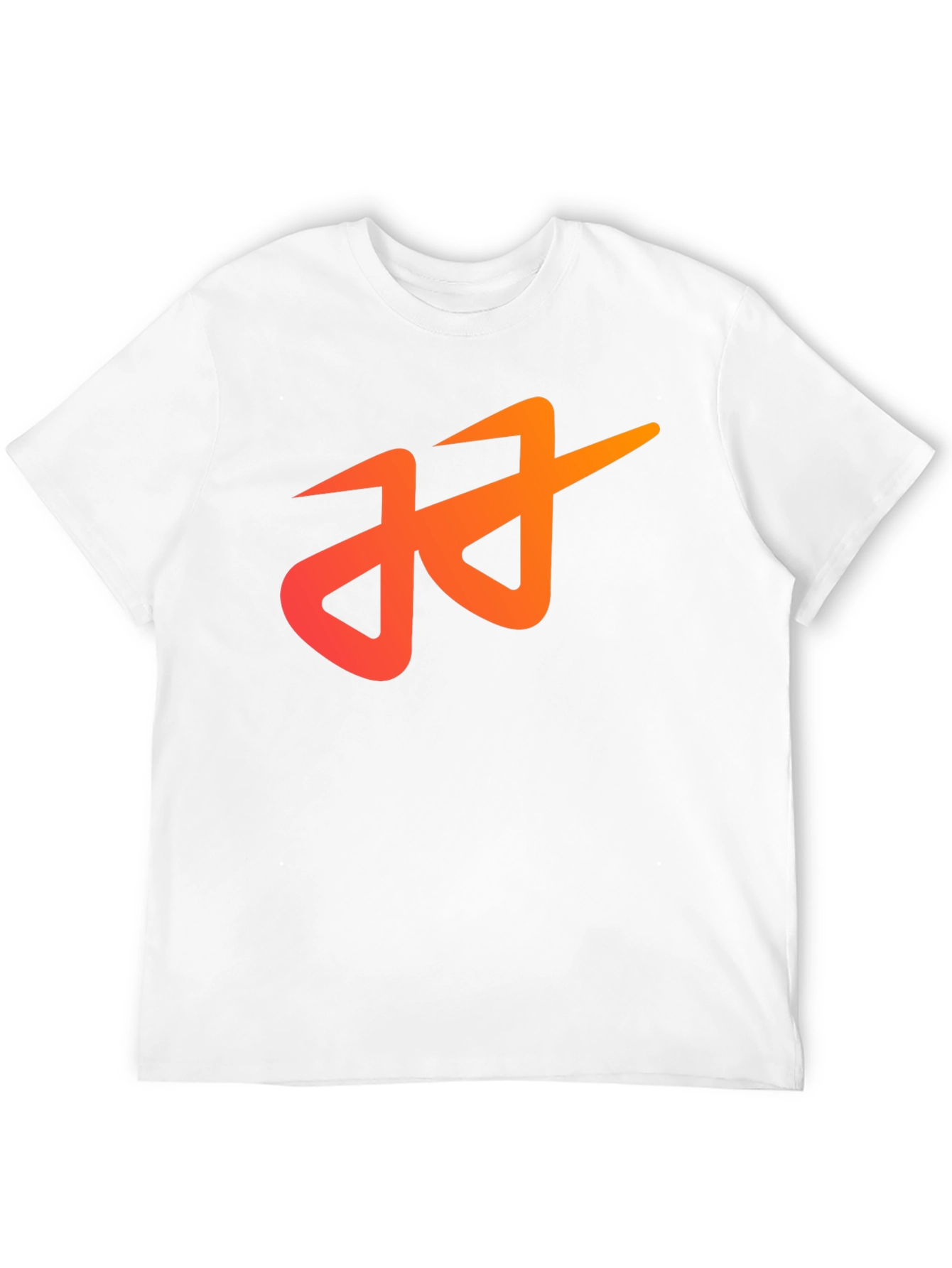 Black Modern Black T-Shirt with Abstract Orange Logo view 12