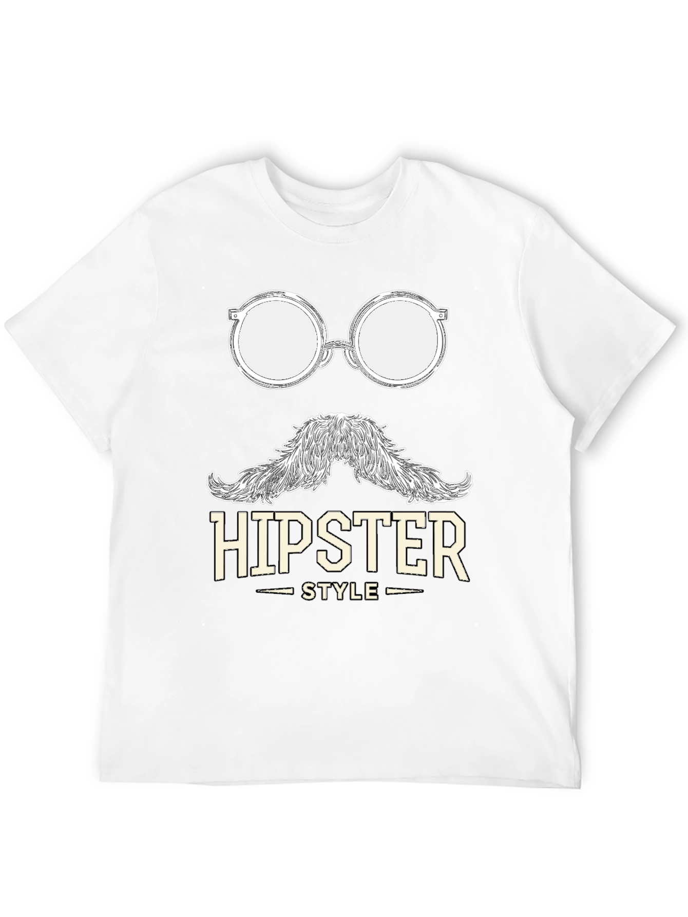 Black Hipster Style Graphic T-Shirt - Cool & Casual view 12